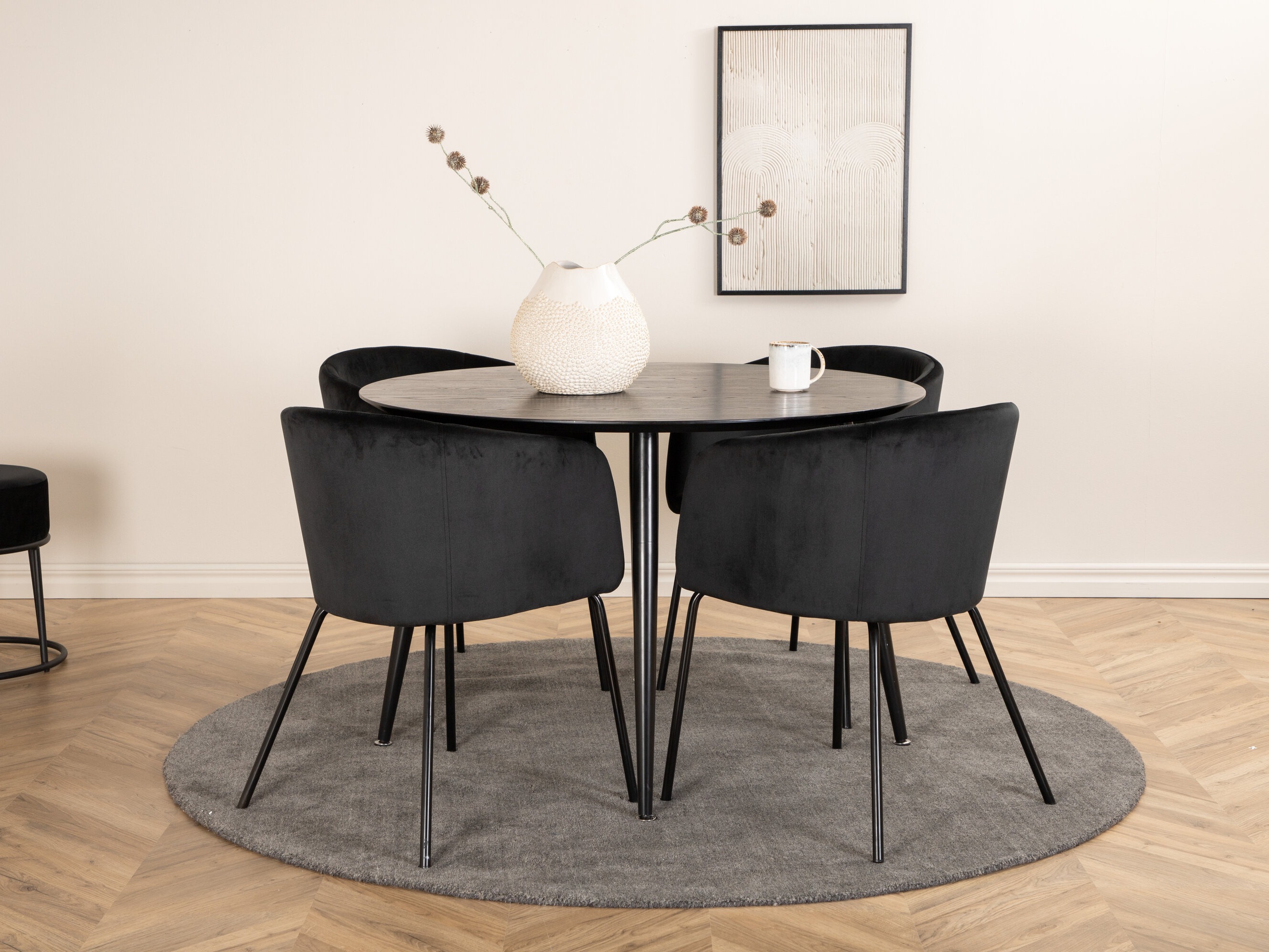 Conjunto de comedor Dallas 2539 (Negro)