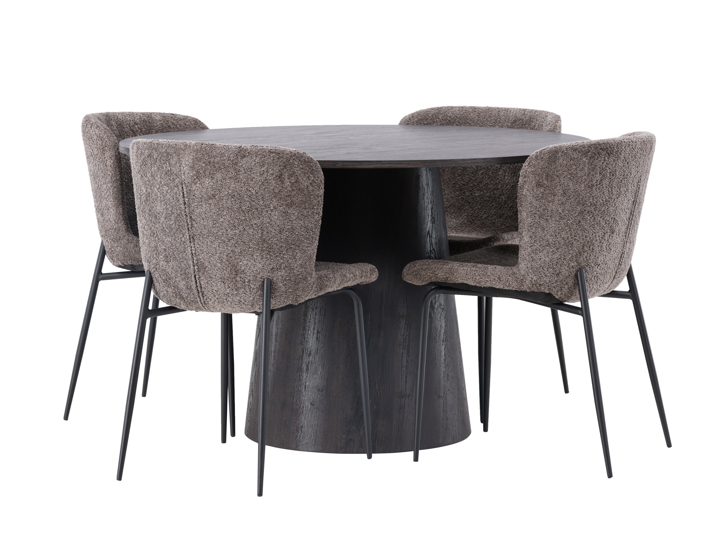 Conjunto de mesas y sillas para comedor Dallas 4257 (Marrón + Negro)