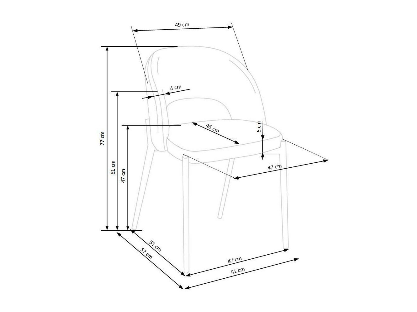 Silla Houston 633 (Gris + Negro)