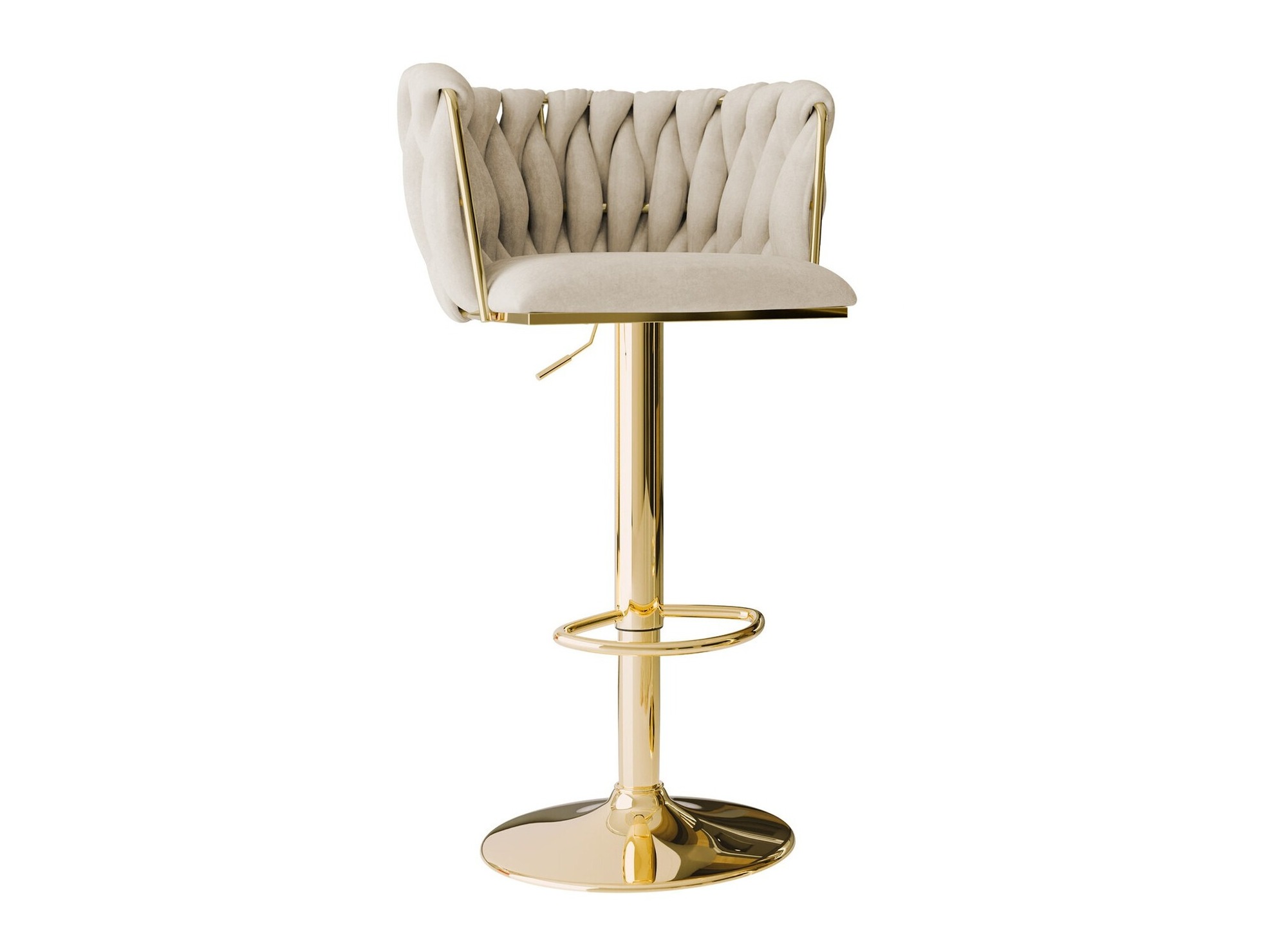 Silla de barra Comfivo 435 (Dorado + Beige)