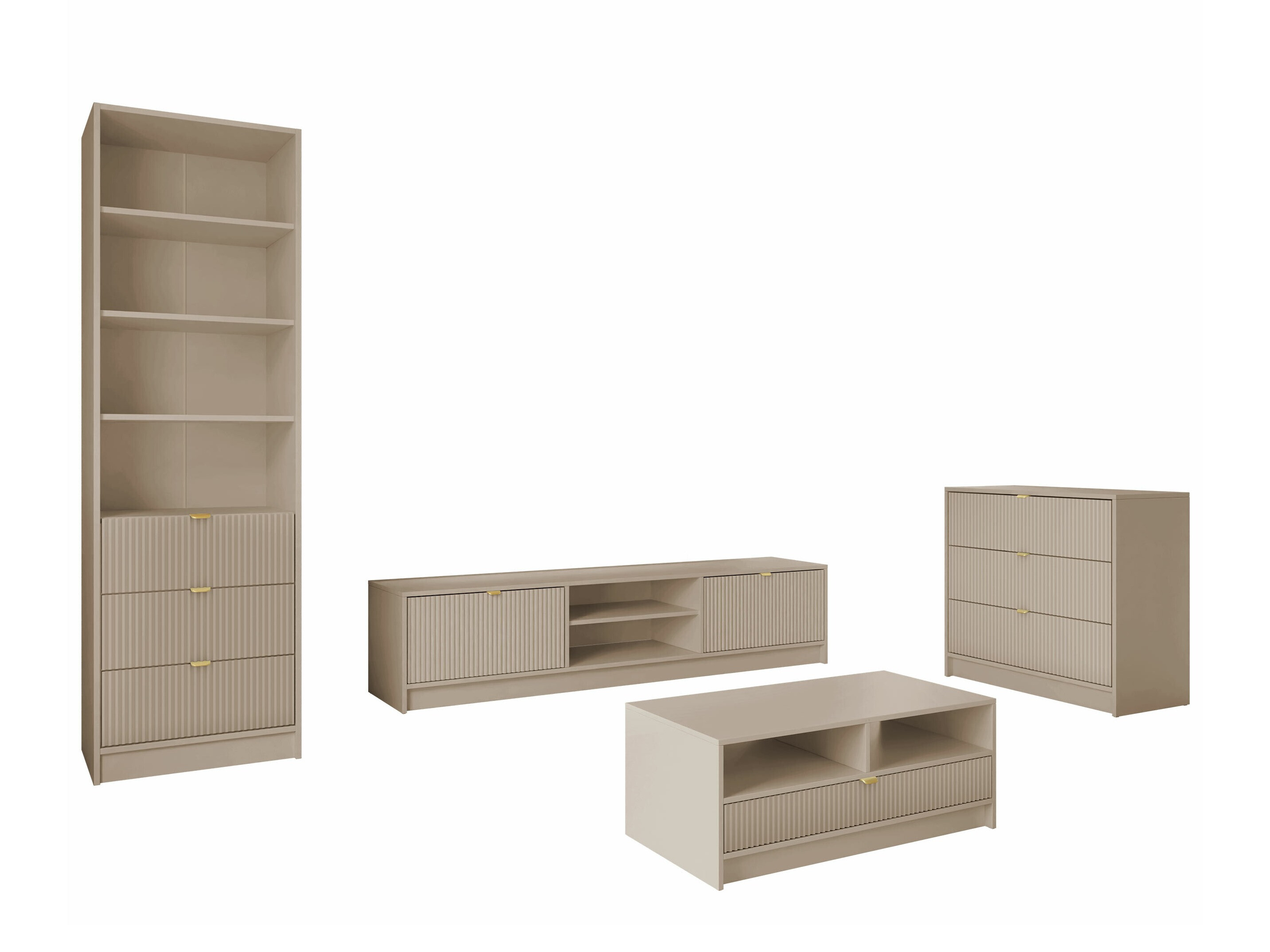 Conjunto de salón Comfivo Larmire 118 (Beige)