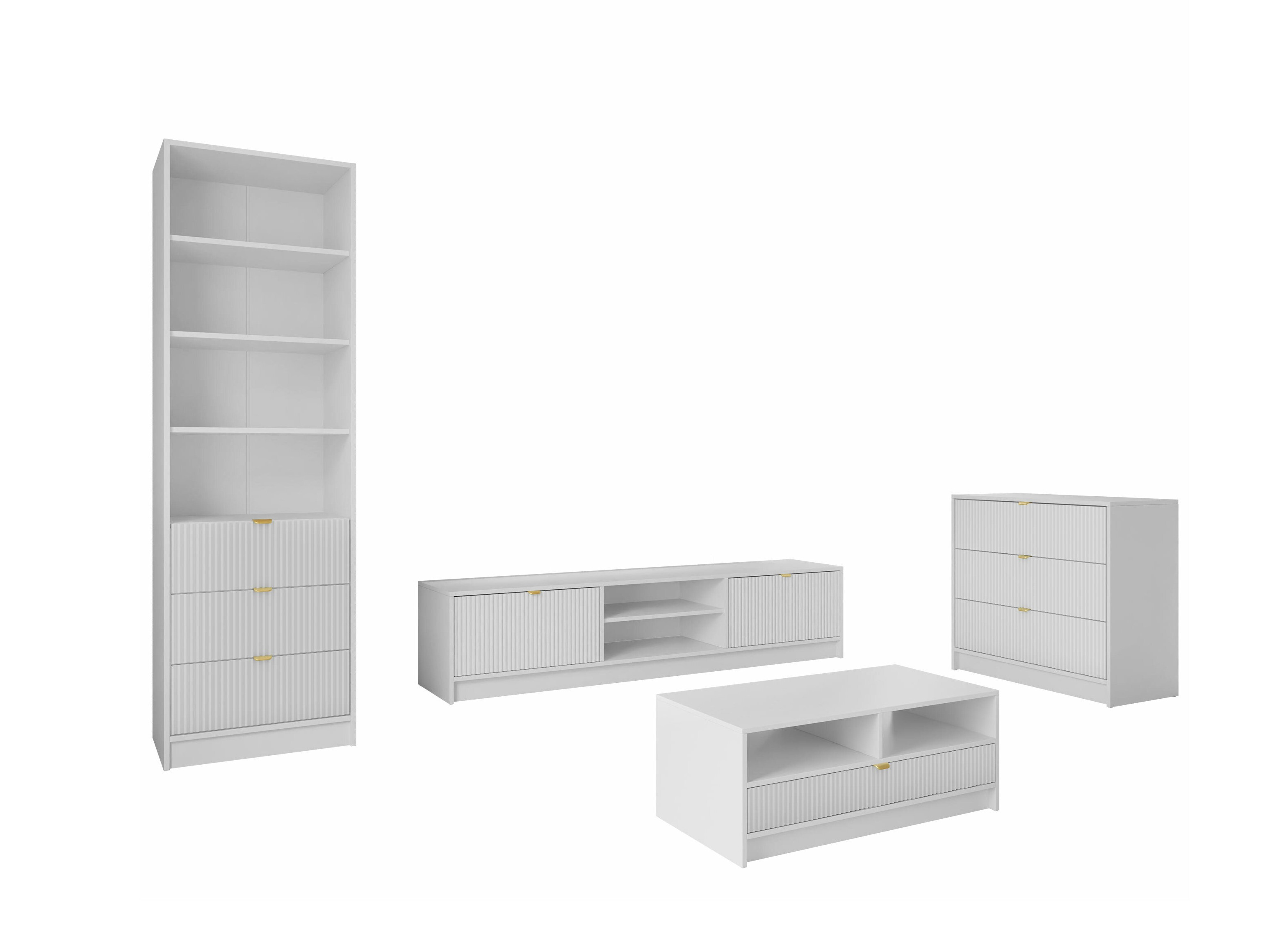 Conjunto de salón Comfivo Larmire 118 (Blanco)