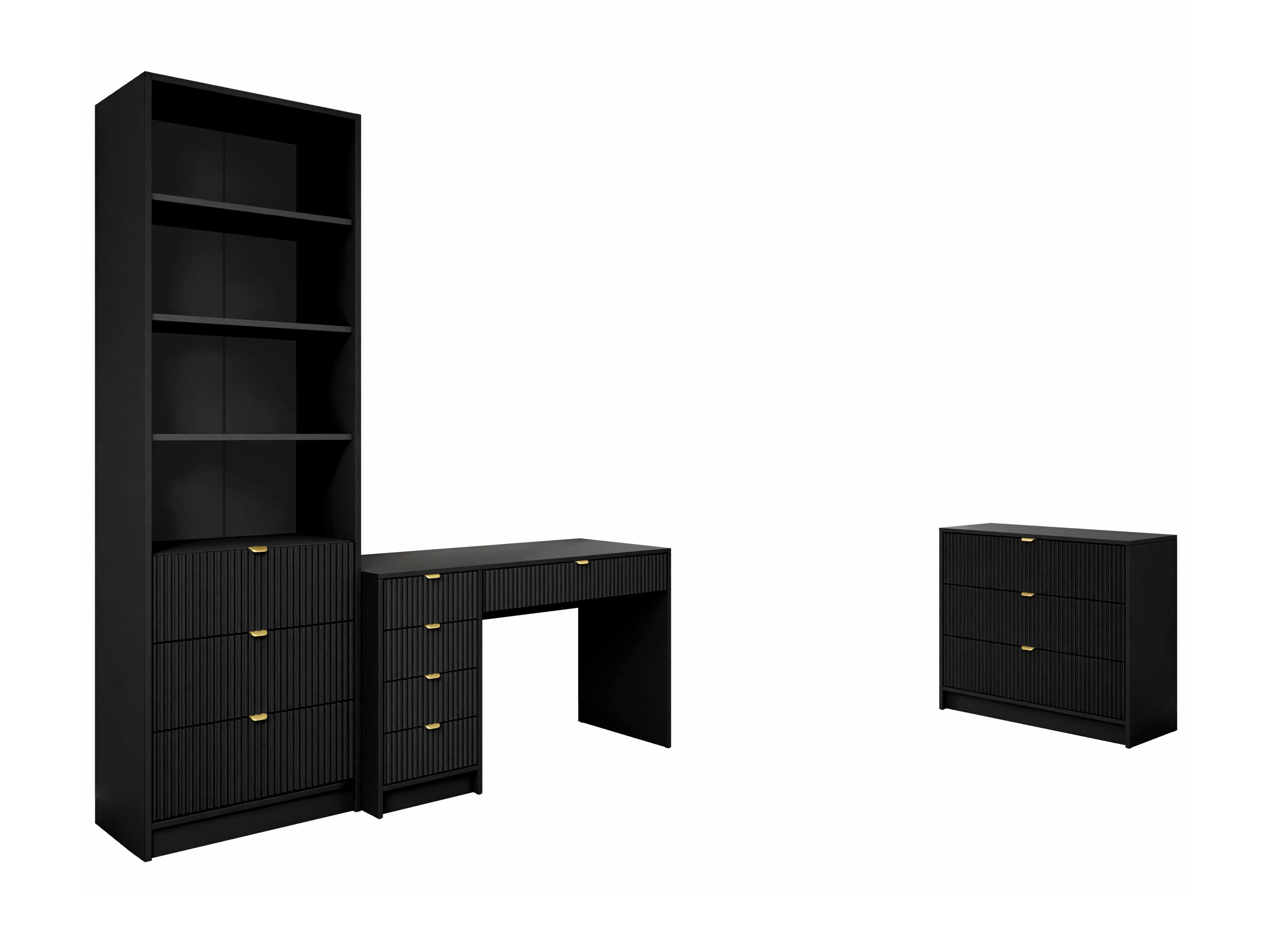 Conjunto para oficina en casa Comfivo Larmire 120 (Negro)