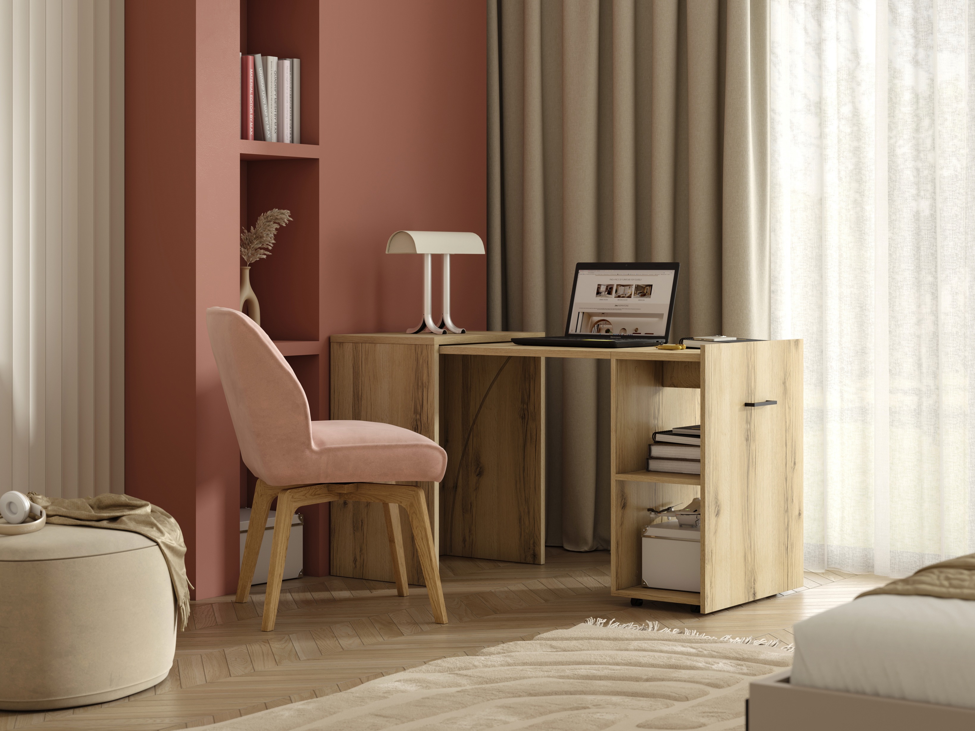 Mesa de oficina Austin 304 (Roble claro)