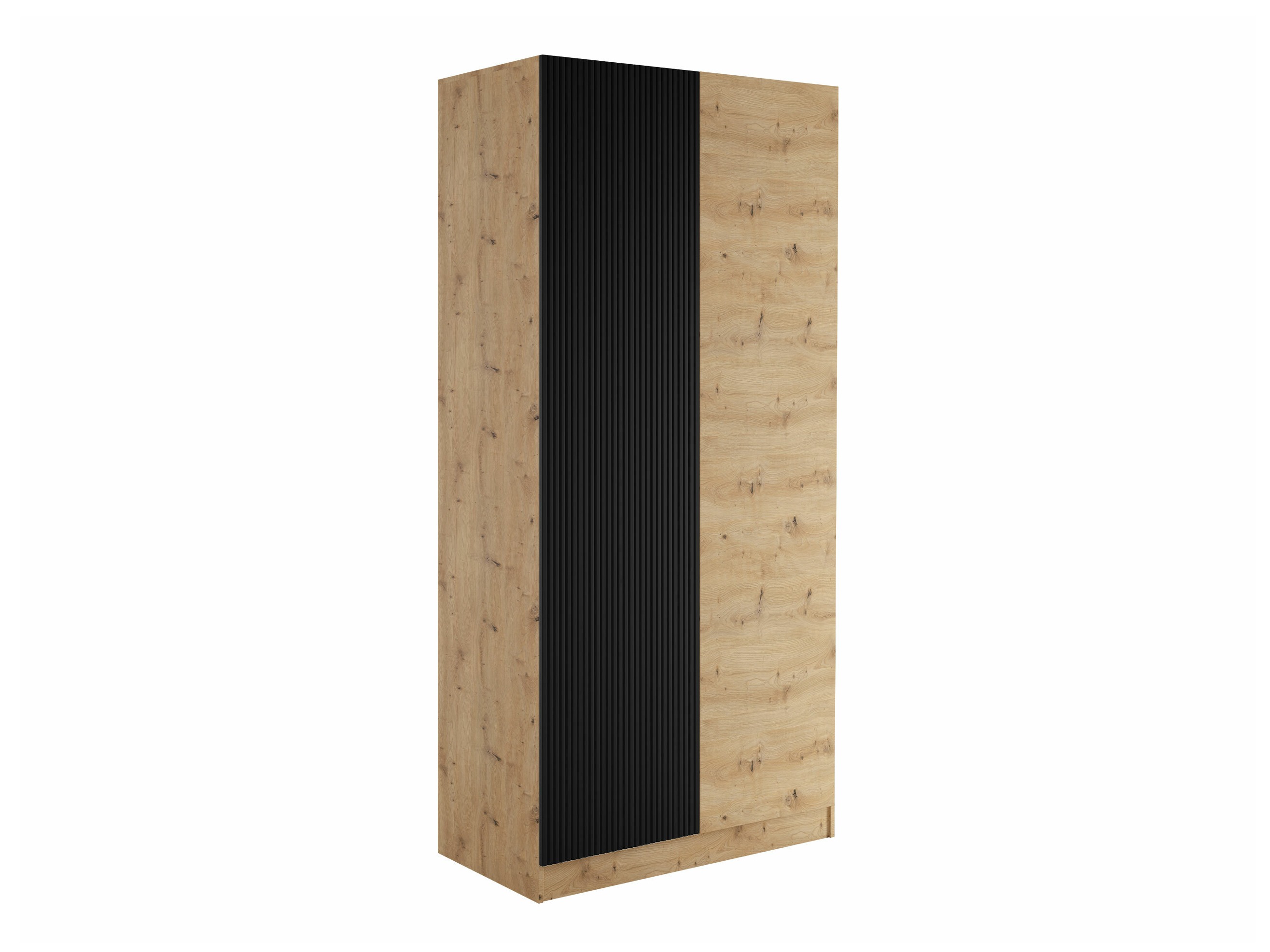 Armario Lunole 113 (Roble Artisan + Negro)
