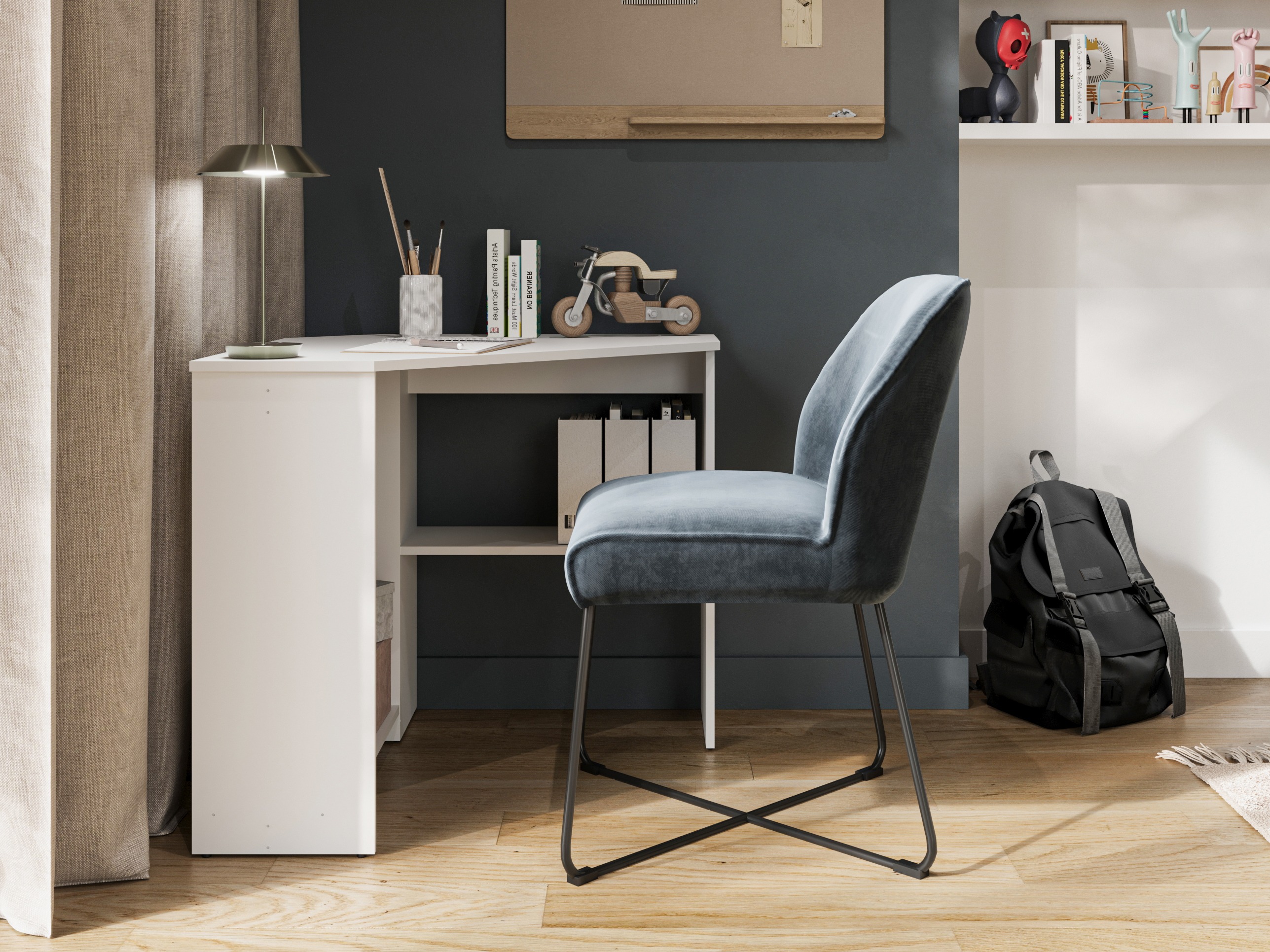 Mesa de ordenador esquinera Austin 302 (Blanco)