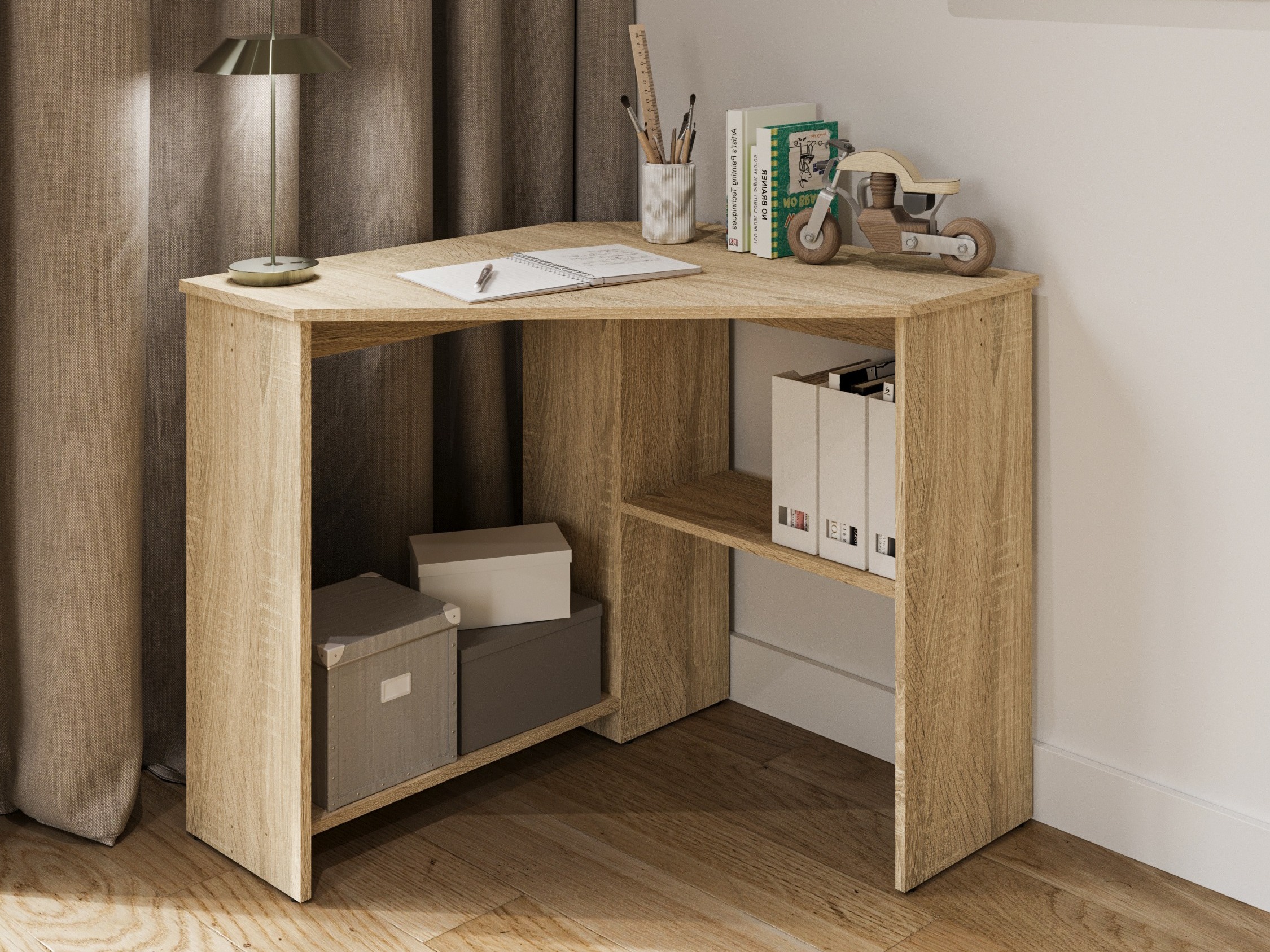 Mesa de ordenador esquinera Austin 302 (Roble Sonoma)