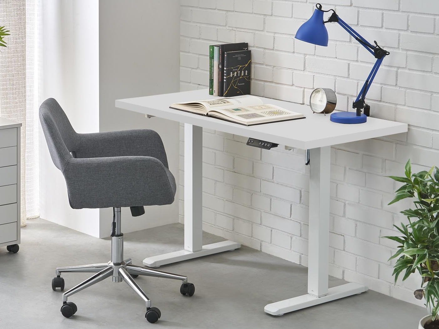 Escritorio de altura regulable Houston 1942 (Blanco)