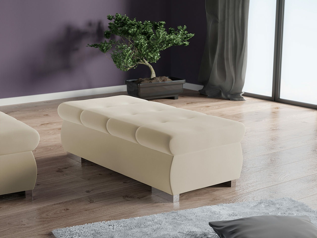 Banco tapizado SP5839 con embalaje dañado