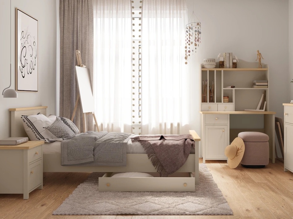 Estantería Romelbo 136 (Beige + Roble)