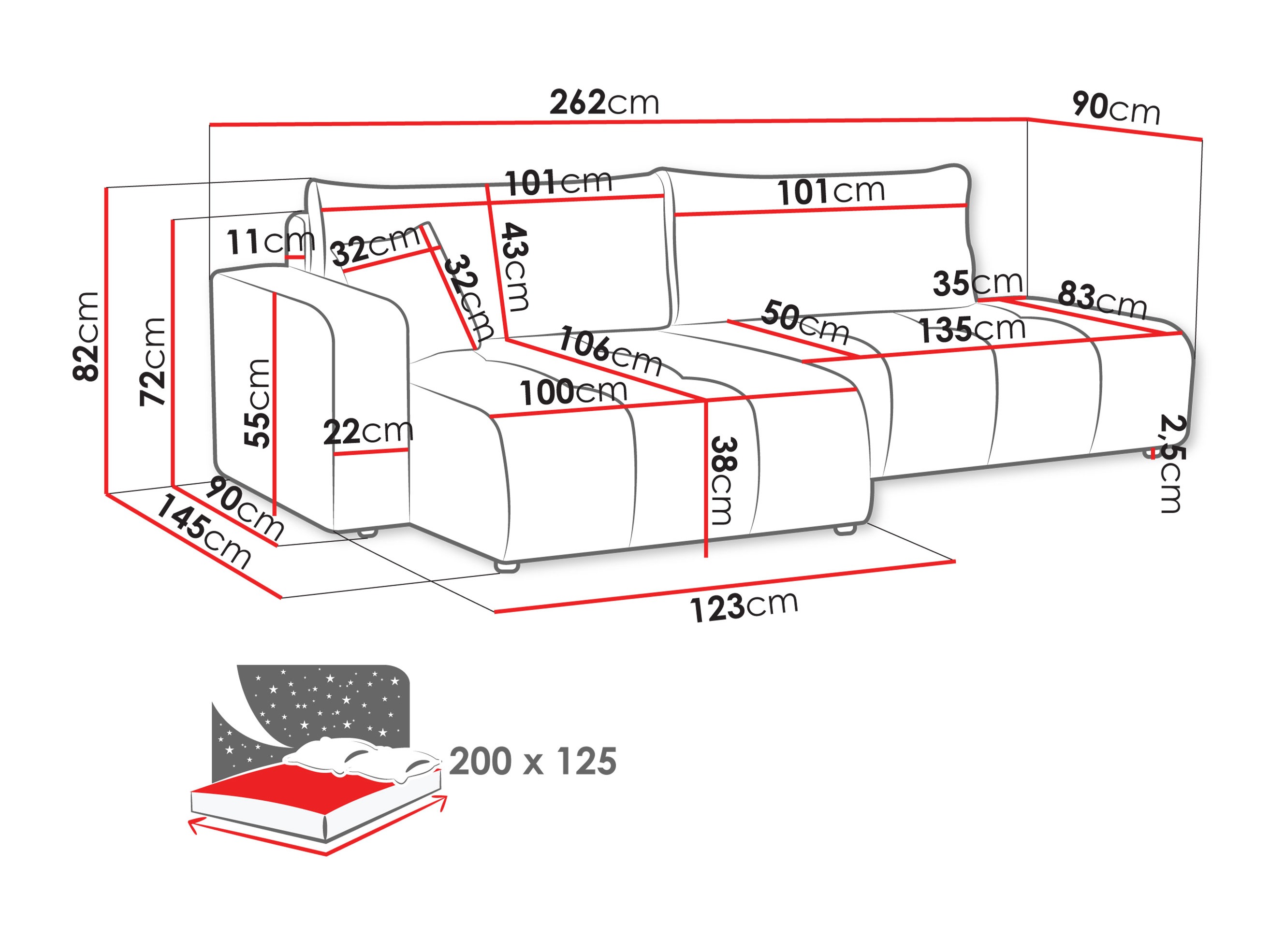 Sofá rinconero Comfivo Laurus III (Velo 621)