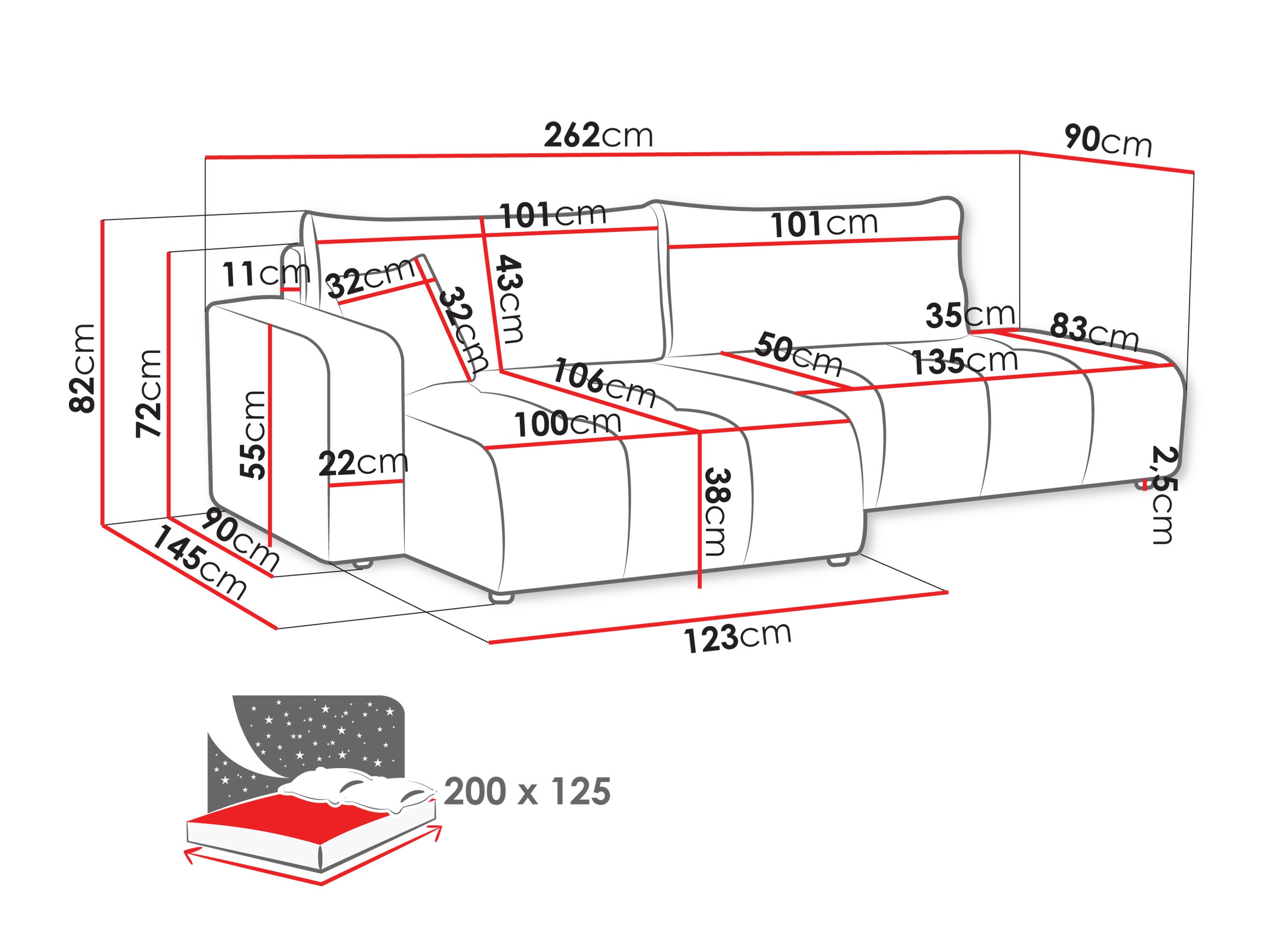 Sofá rinconero Comfivo Laurus III (Velo 621)