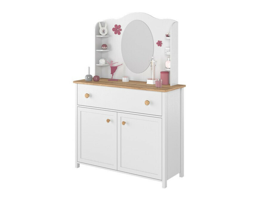 Cómoda Romelbo 150 (Blanco + Roble)