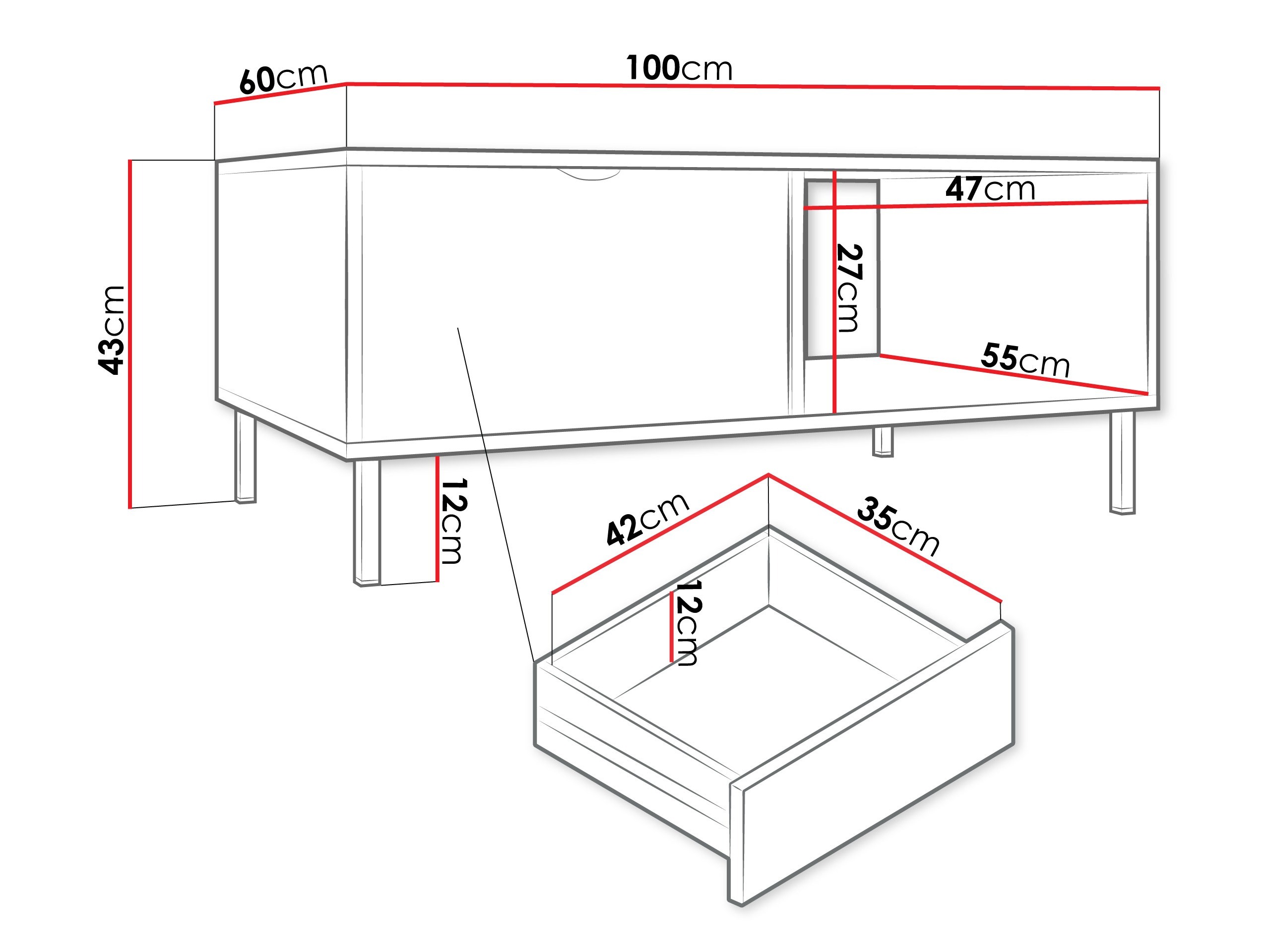 Mesa de centro Comfivo Elblare