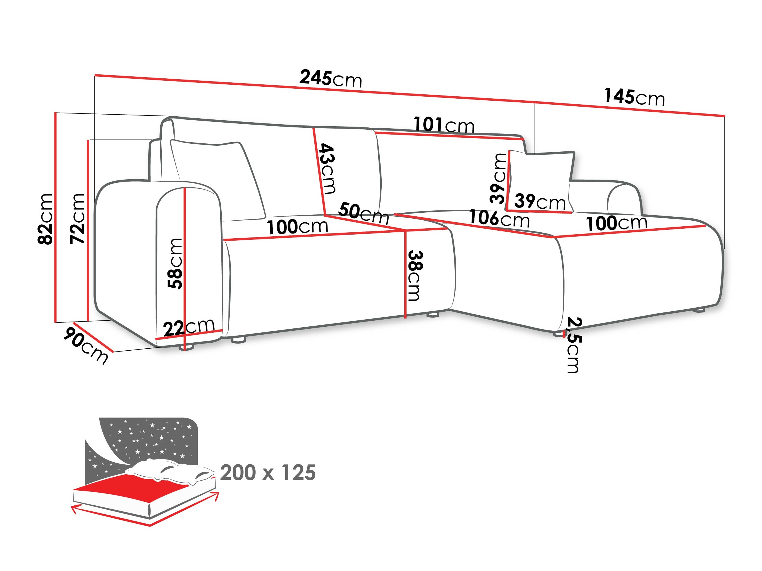 Sofá rinconero Luxum (Taro 01)