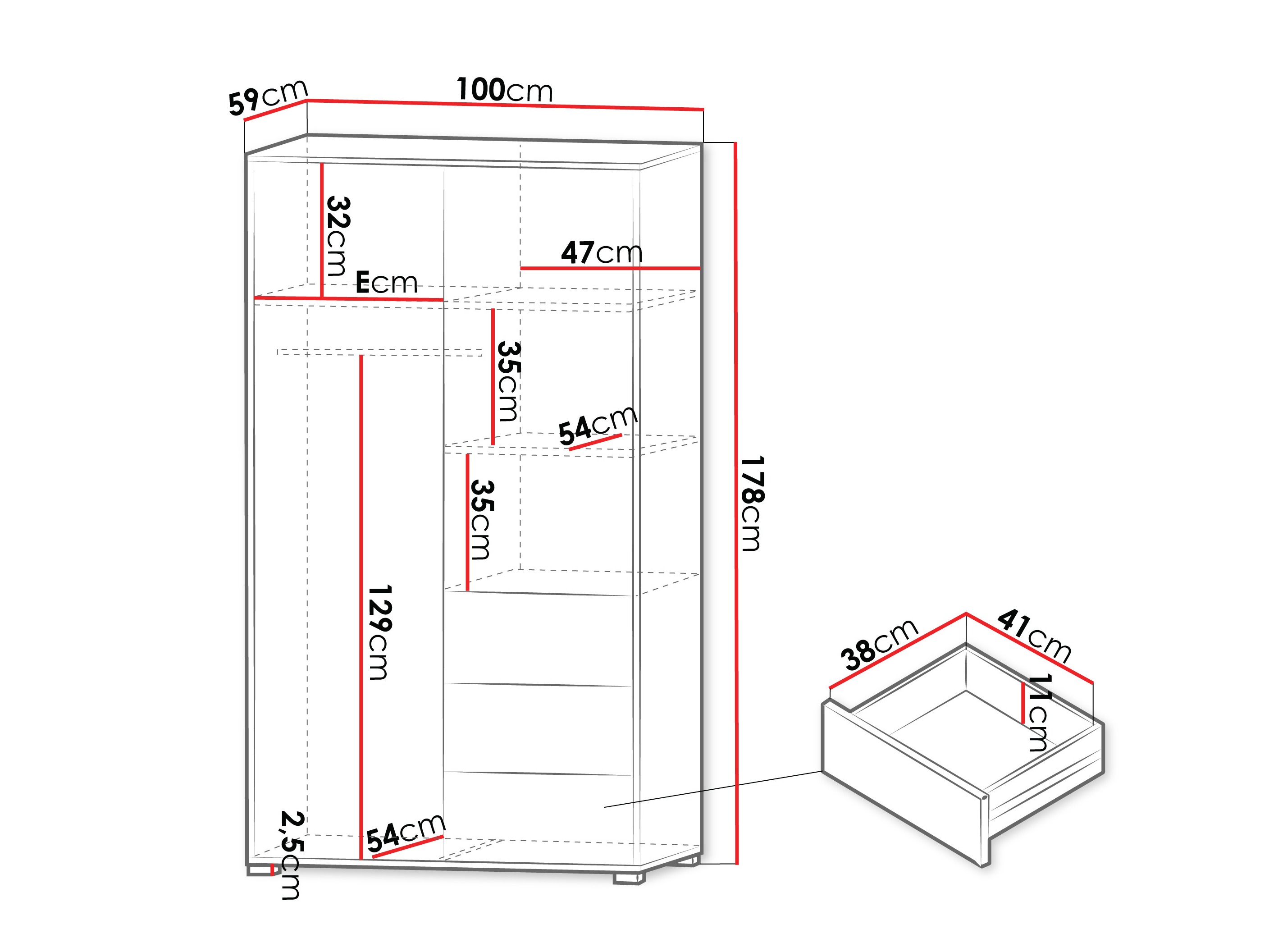 Armario Comfivo Tutela (Blanco)