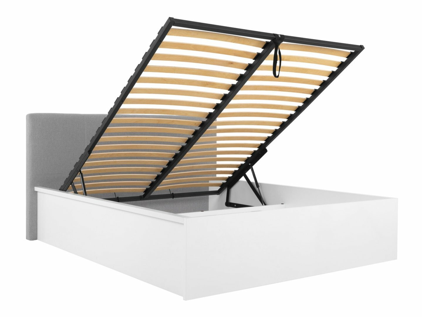 Cama Livevaro 123 (Blanco brillante + Gris)