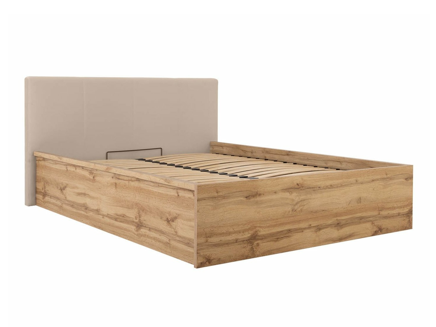 Cama Livevaro 123 (Roble wotan + Beige)