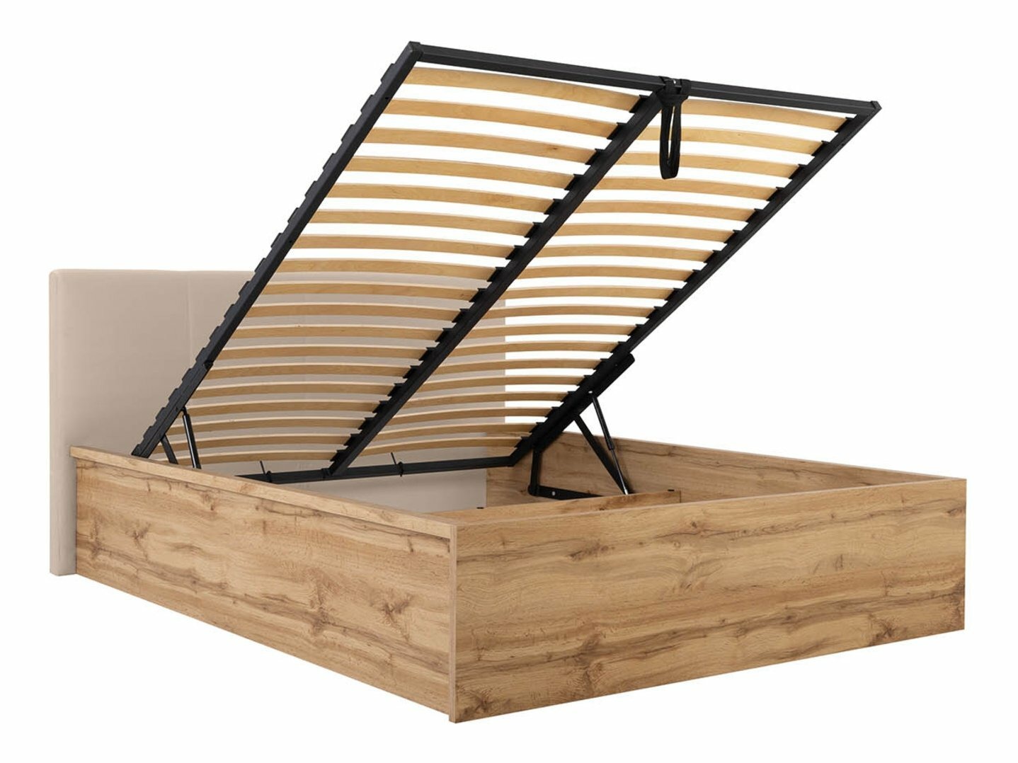 Cama Livevaro 123 (Roble wotan + Beige)