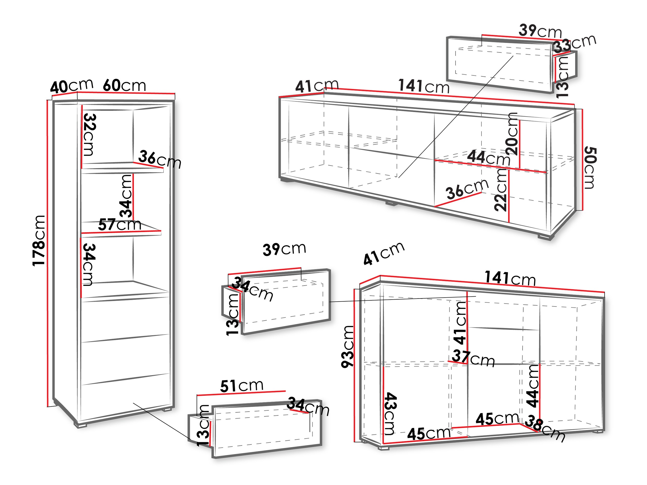 Conjunto de salón Comfivo Tutela III (Blanco)