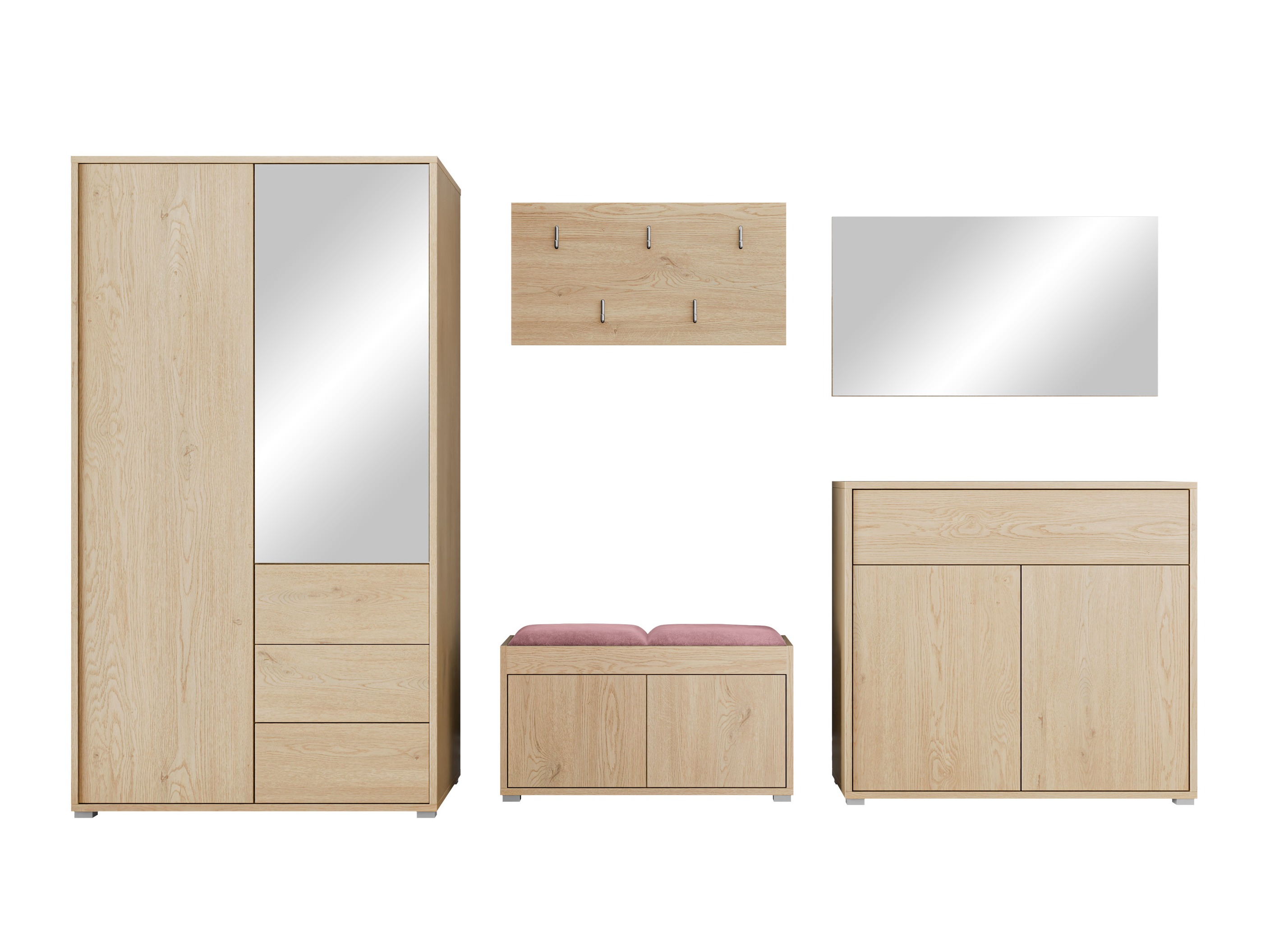 Conjunto para recibidor Comfivo Fersoe 118 (Roble)