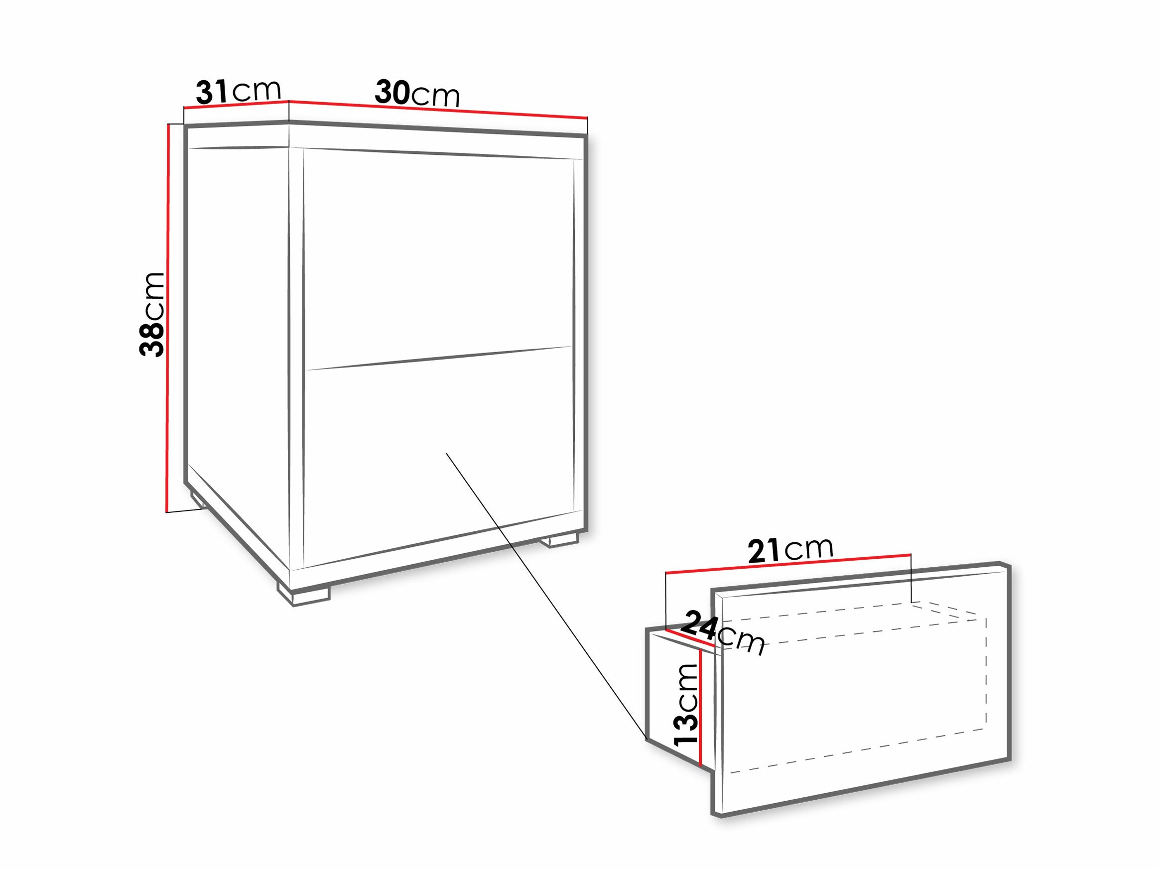 Mesilla de noche Comfivo Fersoe 106 (Cachemira)