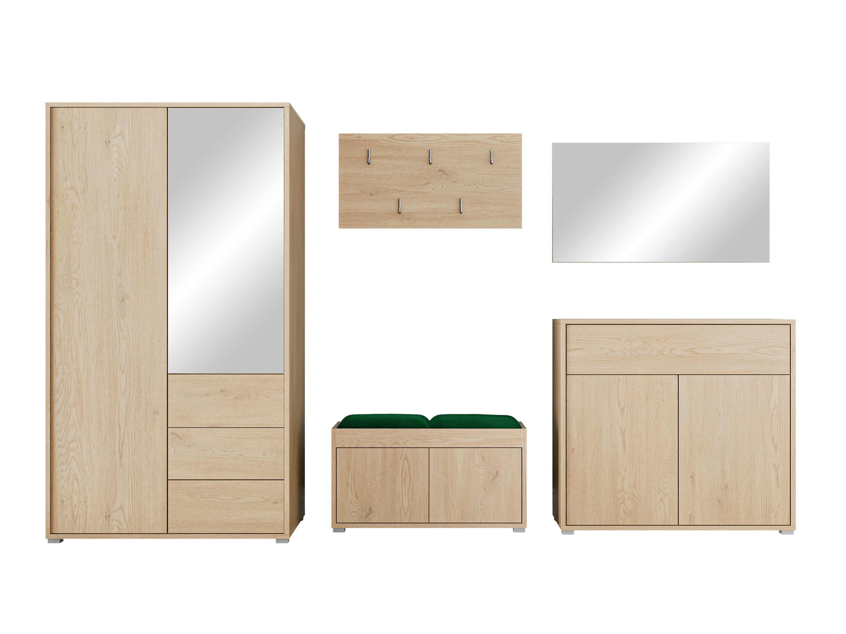 Conjunto para recibidor Comfivo Fersoe 118 (Roble)