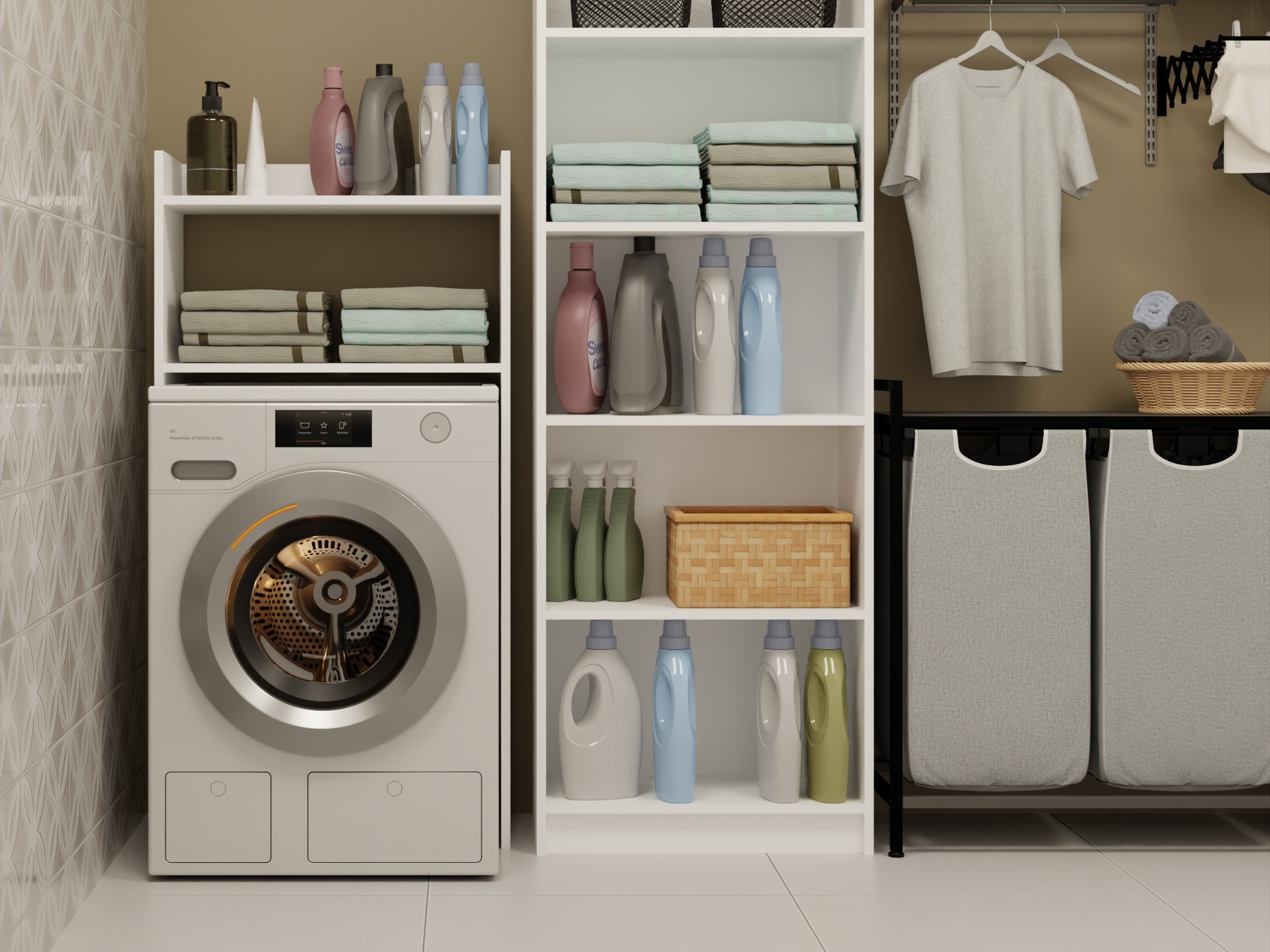 Estantería para baño Servou 114 (Blanco)