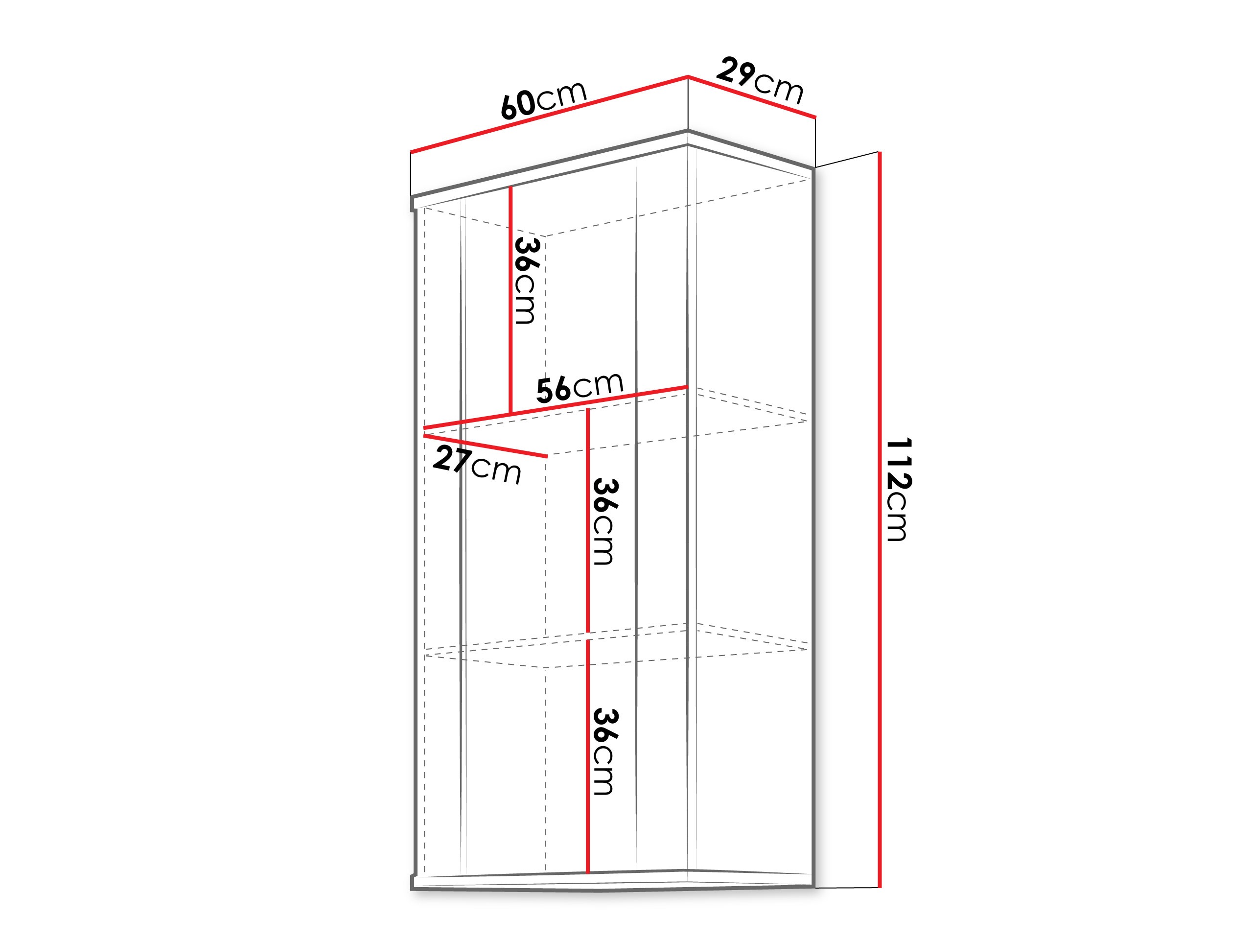 Armario de pared Tornola 103 (Cachemira + Roble)