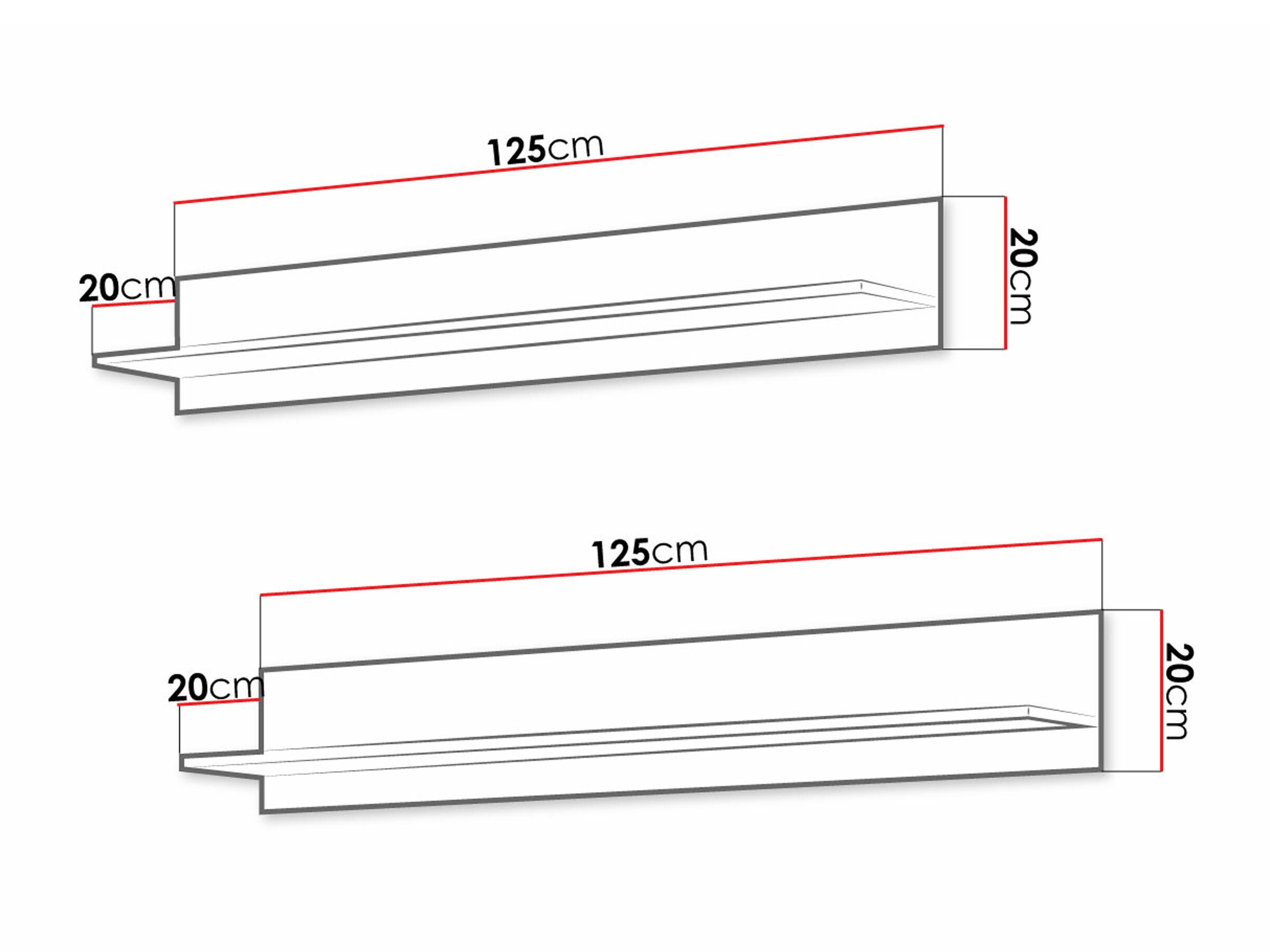 Conjunto de estanterías colgantes Tornola 104 (Blanco)