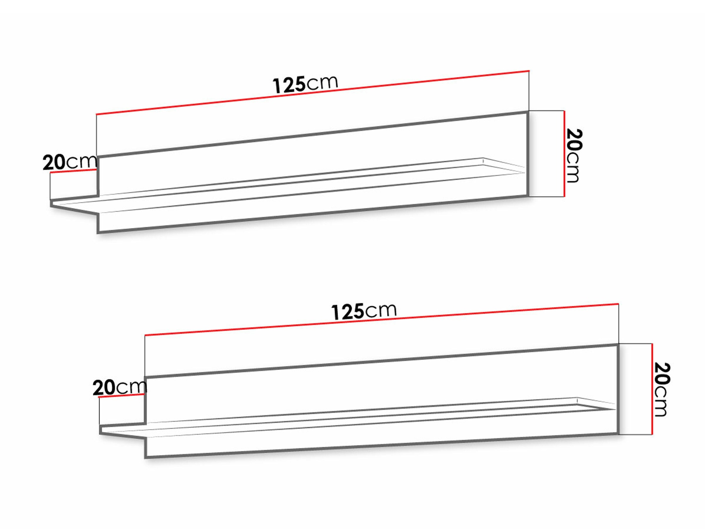 Conjunto de estanterías colgantes Tornola 104 (Negro)