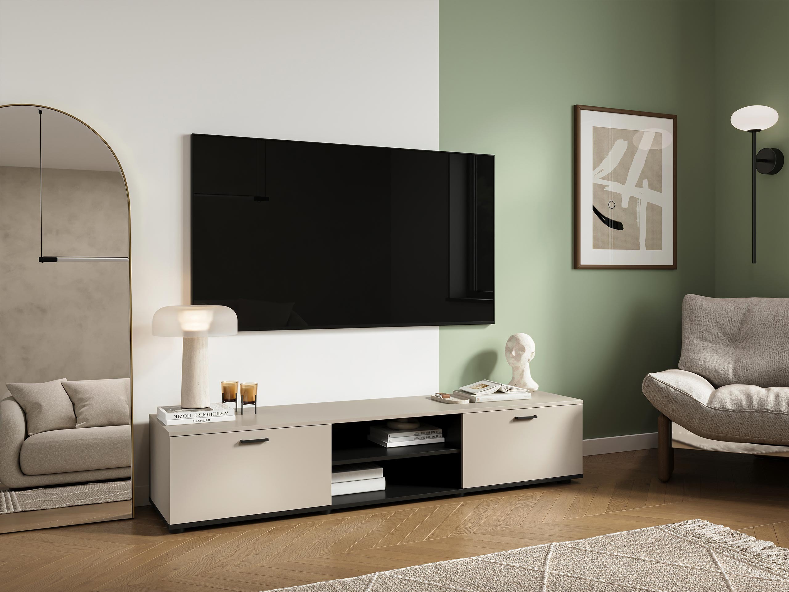 Mueble TV Tornola 101 (Cachemira + Negro)