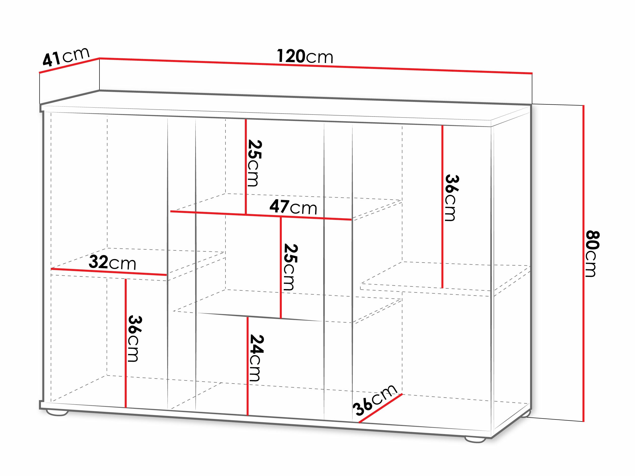 Aparador Tornola 106 (Blanco + Blanco brillante)
