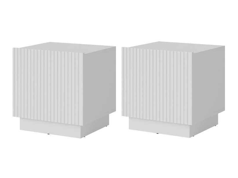 Conjunto de mesitas de noche Lingua (Blanco)