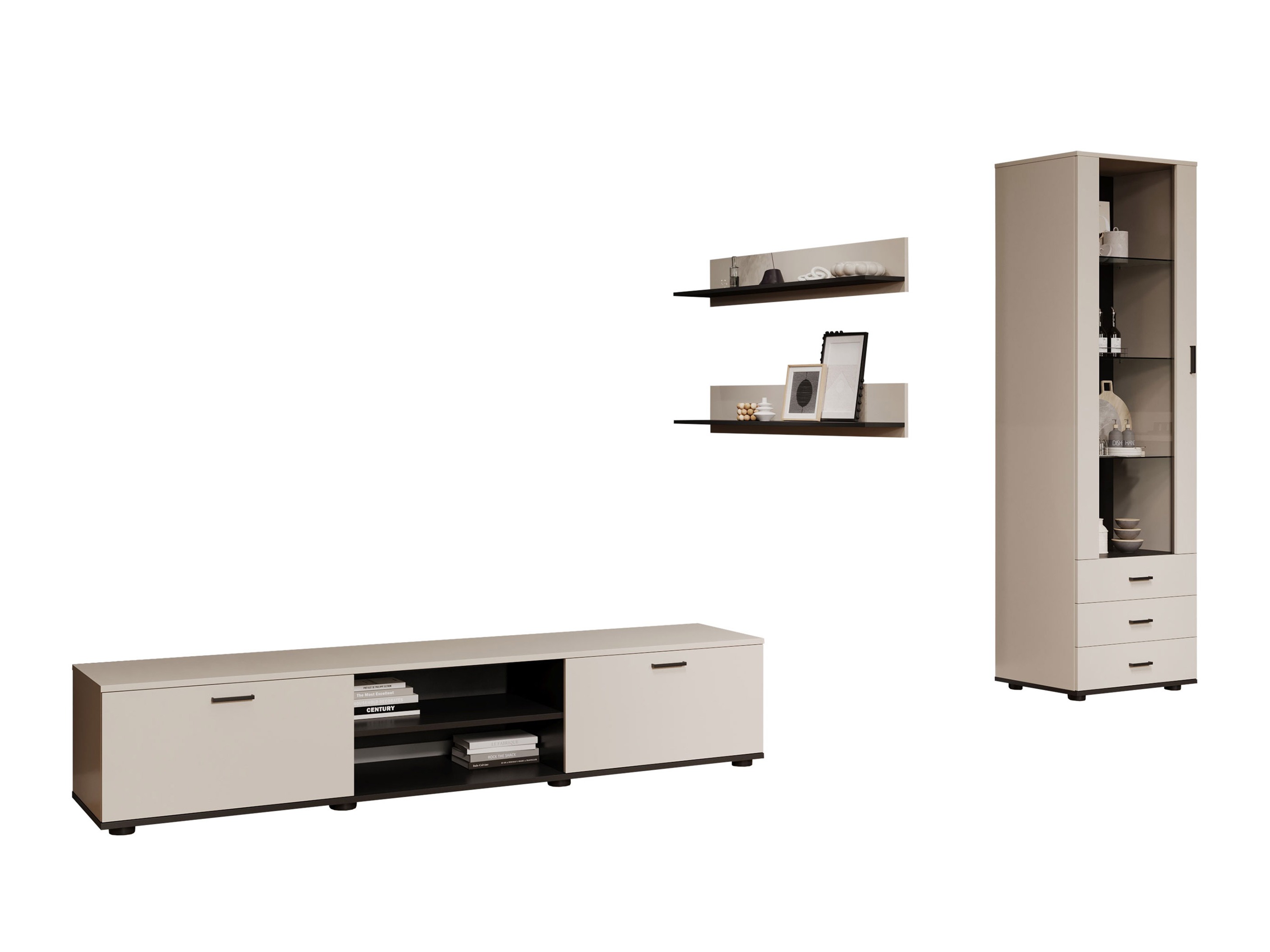 Conjunto de salón Tornola 107 (Cachemira + Negro)