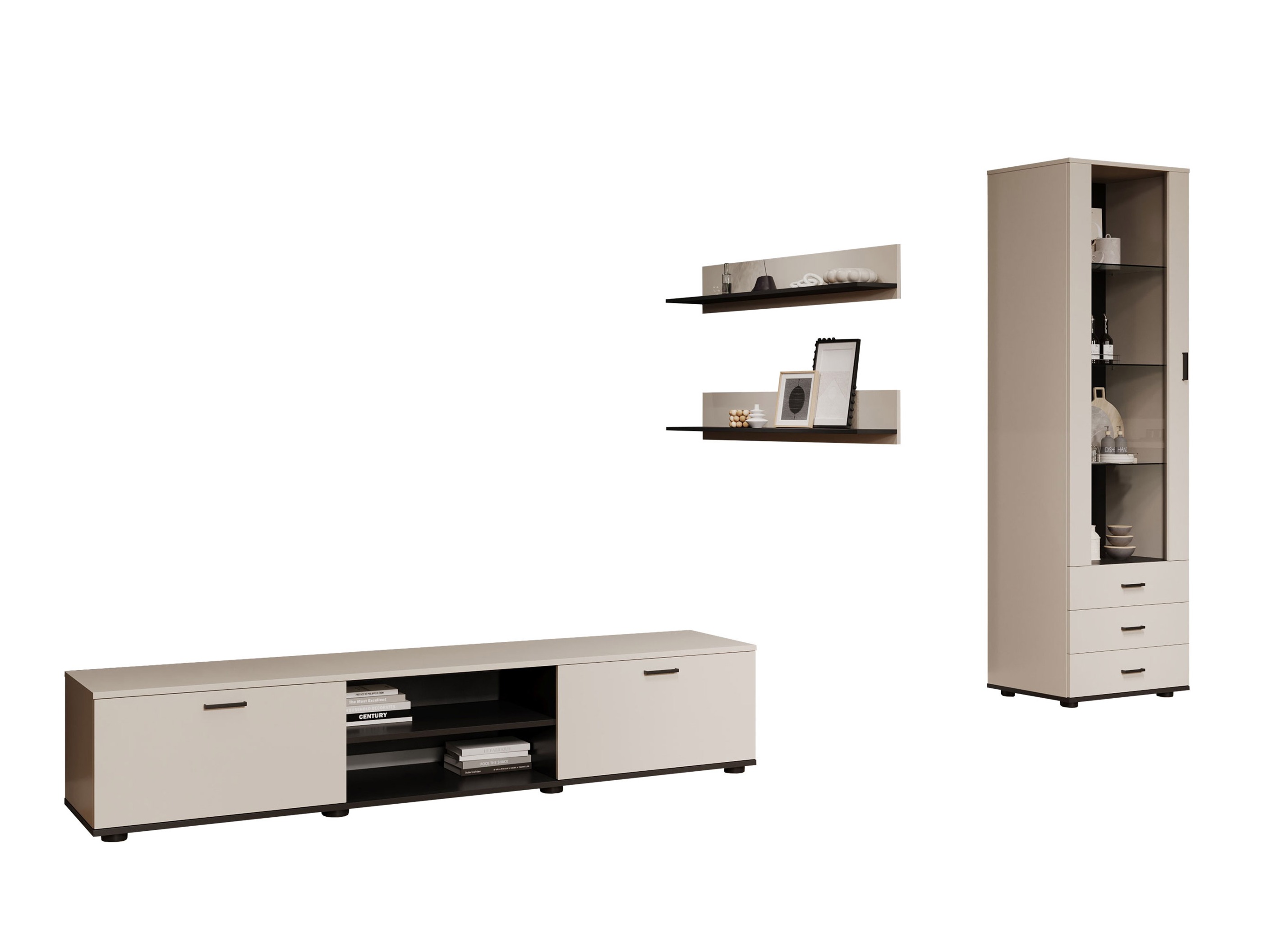 Conjunto de salón Tornola 107 (Cachemira + Negro)