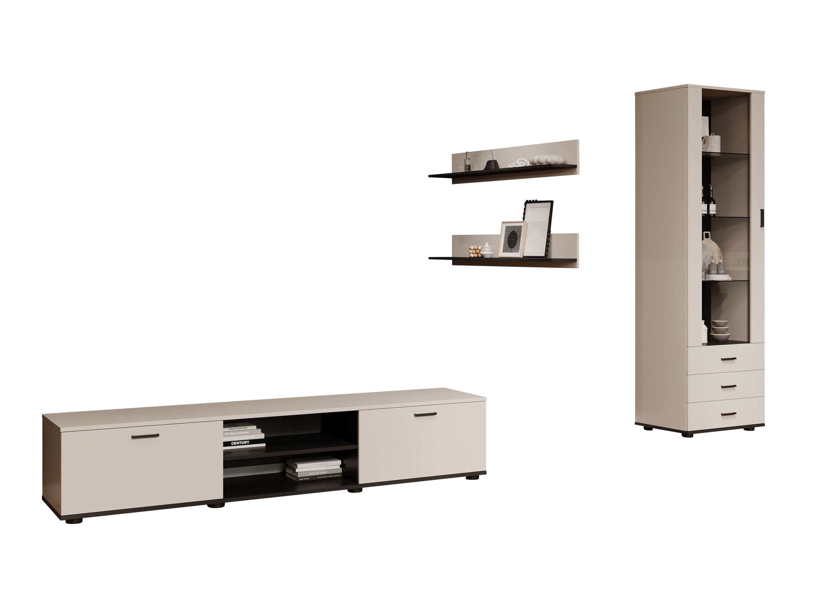 Conjunto de salón Tornola 107 (Cachemira + Negro)