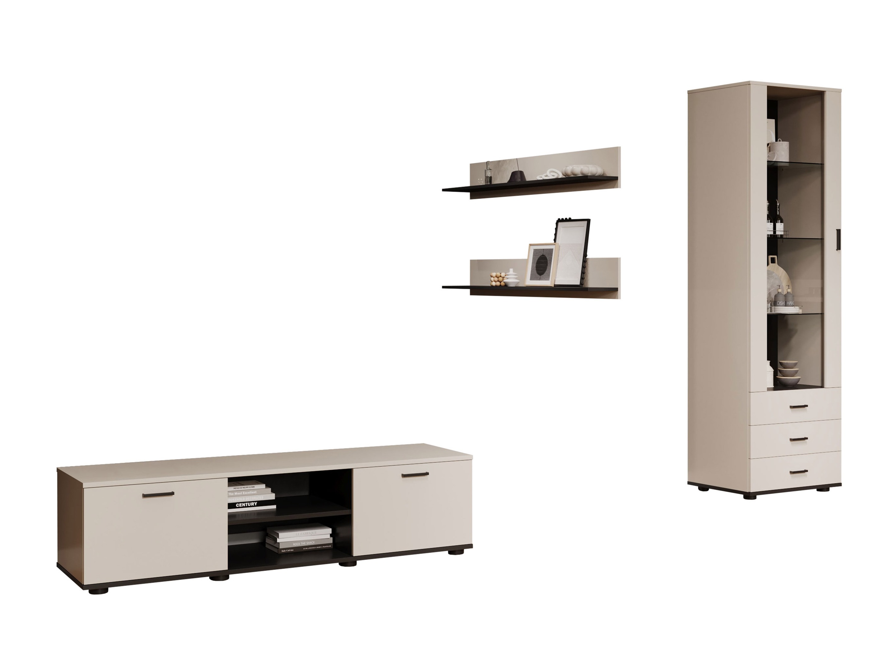 Conjunto de salón Tornola 110 (Cachemira + Negro)