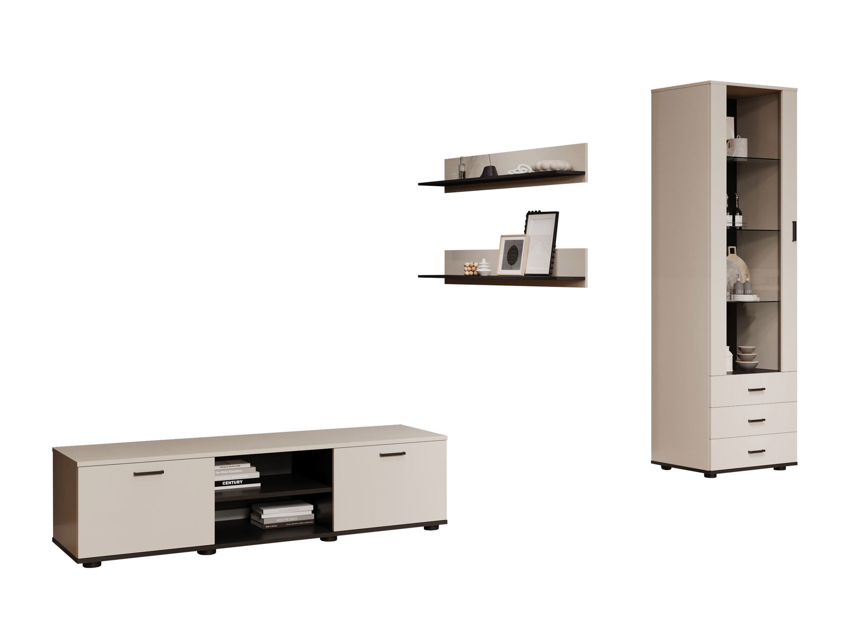 Conjunto de salón Tornola 110 (Cachemira + Negro)