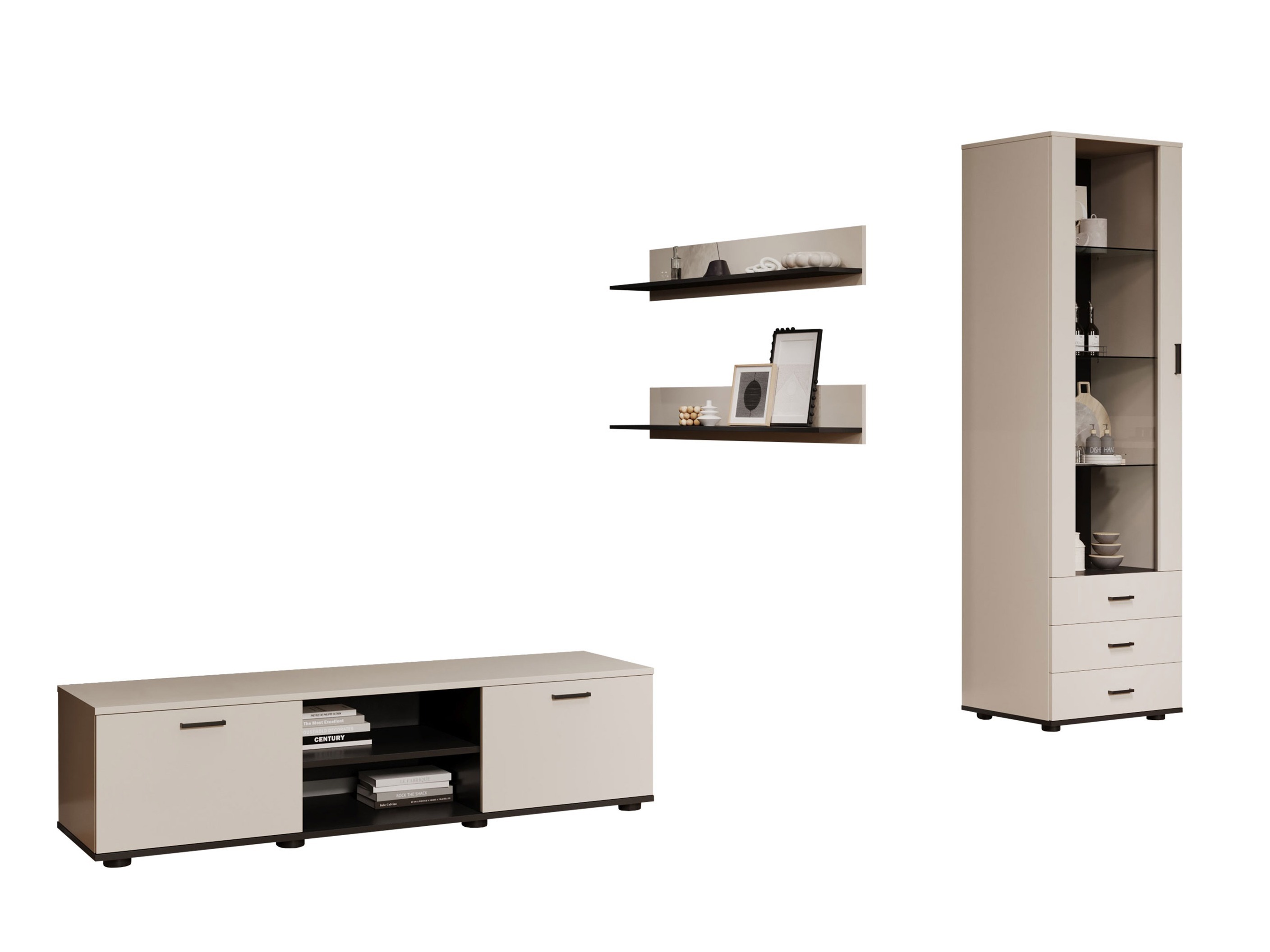 Conjunto de salón Tornola 110 (Cachemira + Negro)