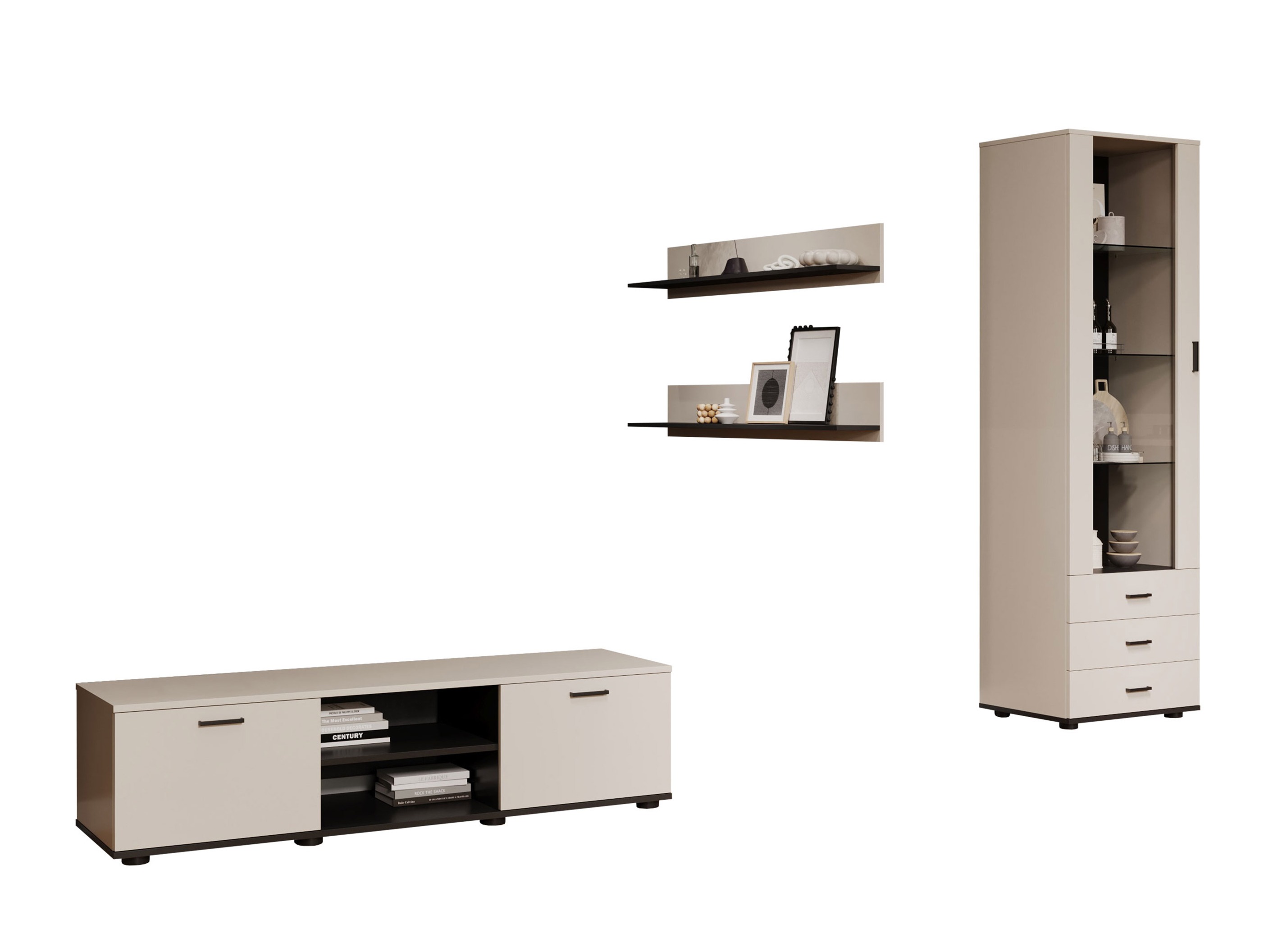 Conjunto de salón Tornola 110 (Cachemira + Negro)