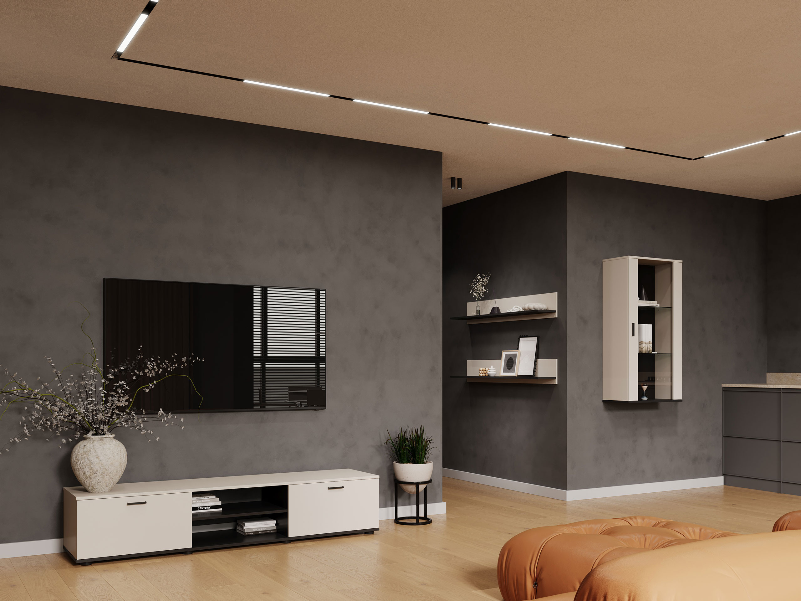 Conjunto de salón Tornola 113 (Cachemira + Negro)