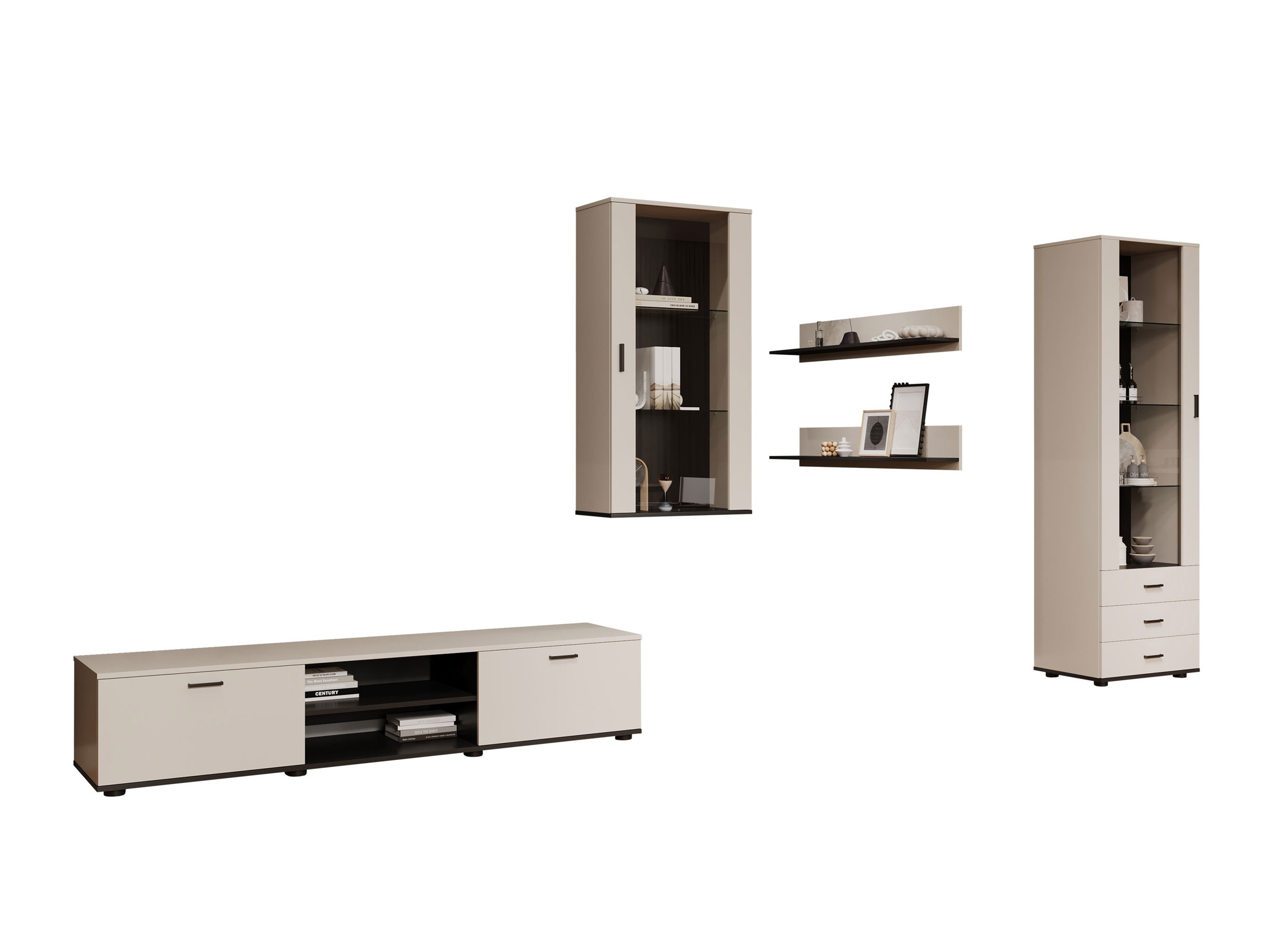 Conjunto de salón Tornola 114 (Cachemira + Negro)