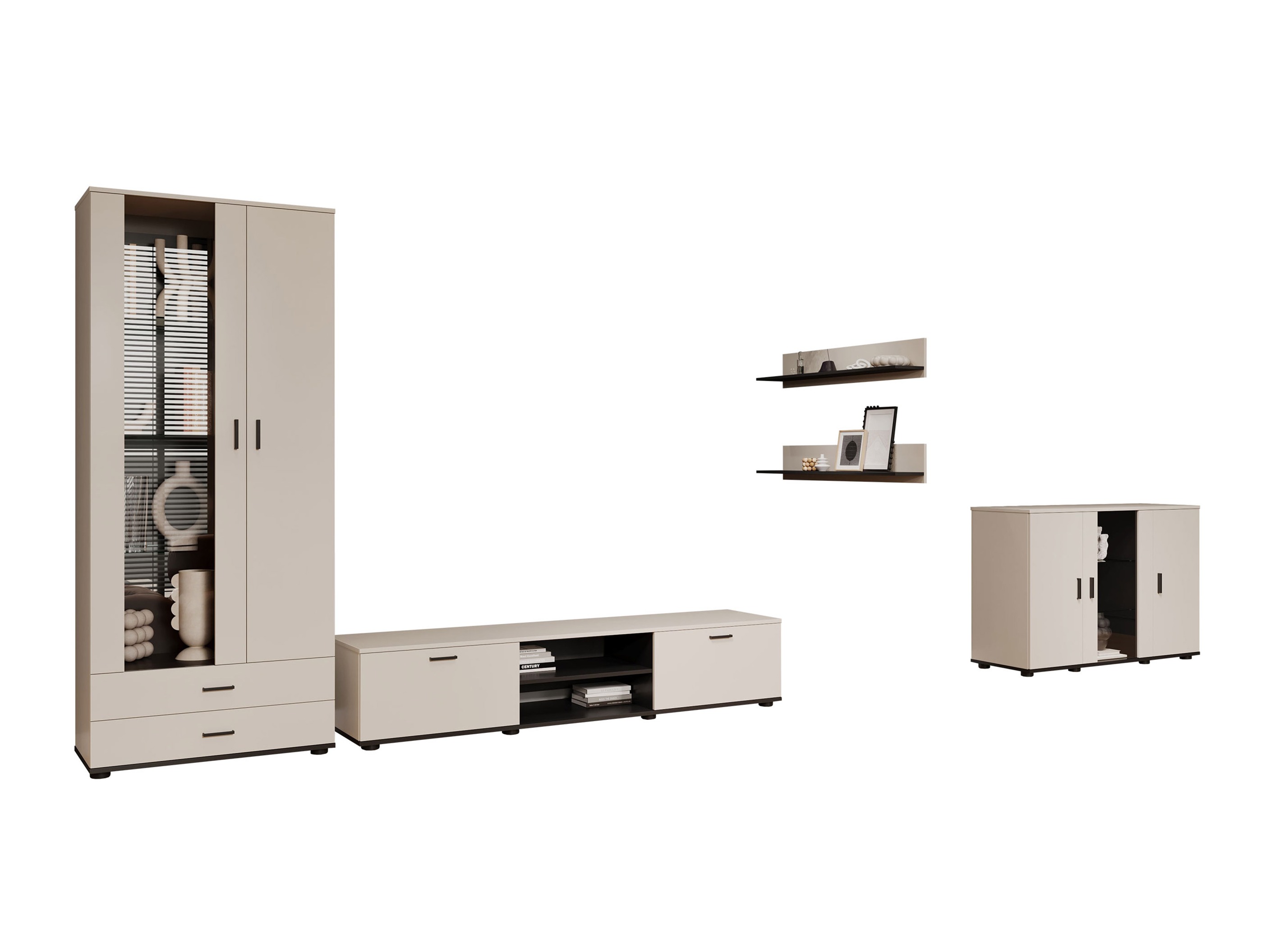 Conjunto de salón Tornola 116 (Cachemira + Negro)