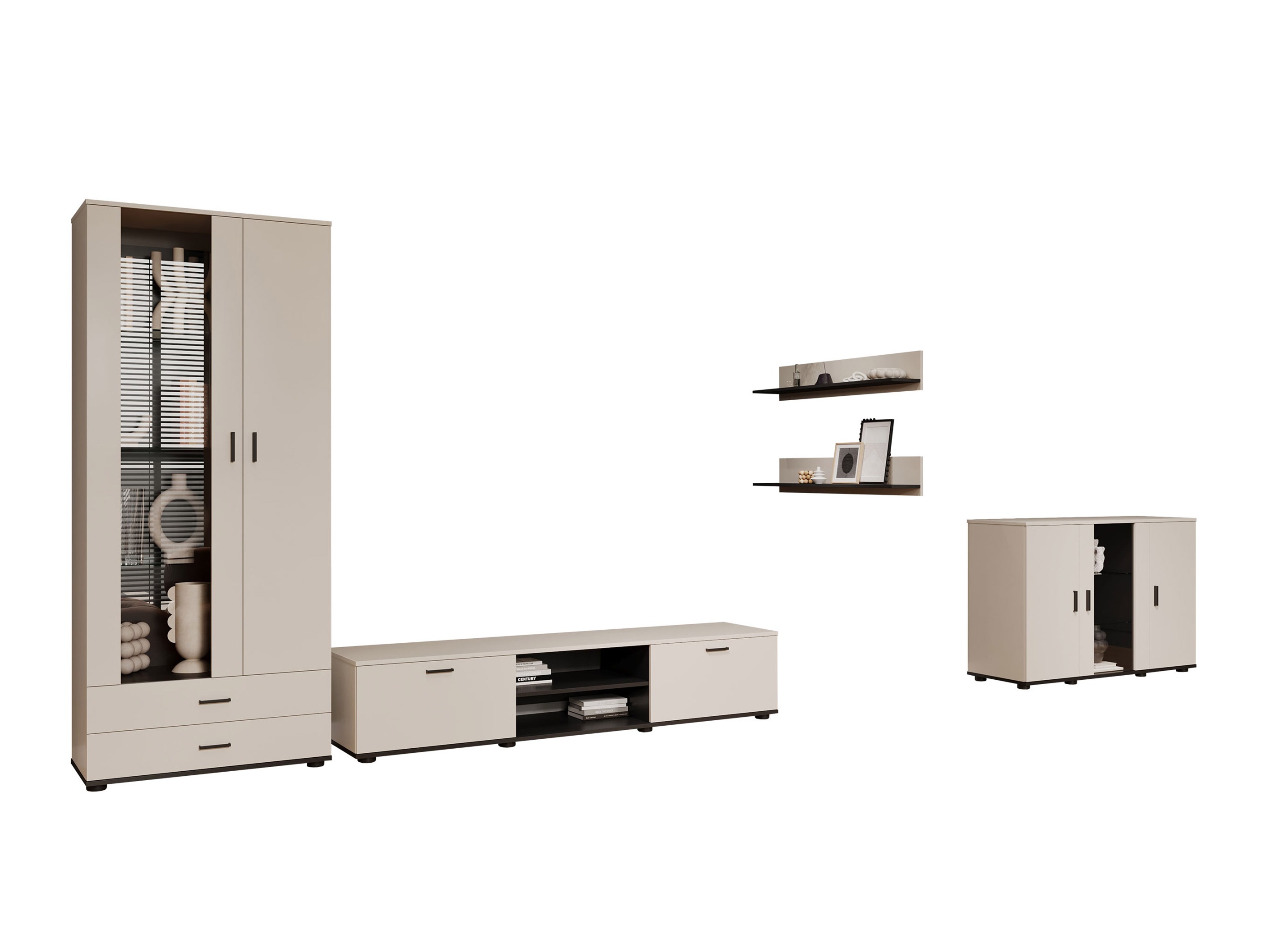 Conjunto de salón Tornola 116 (Cachemira + Negro)