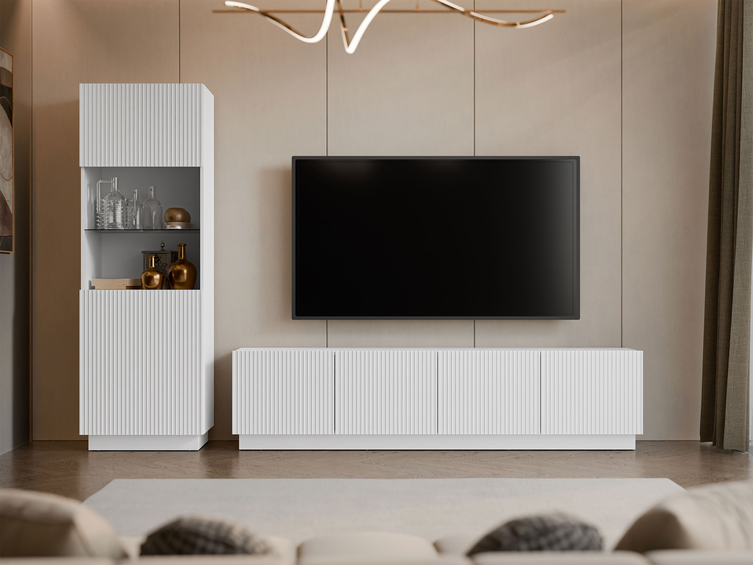 Conjunto de salón Lauror (Blanco)