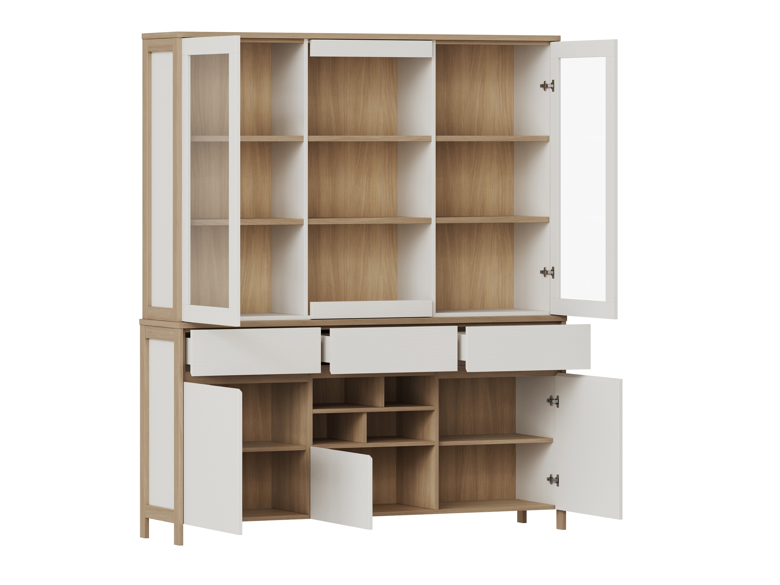 Estantería Fermaru 100 (Blanco + Roble)