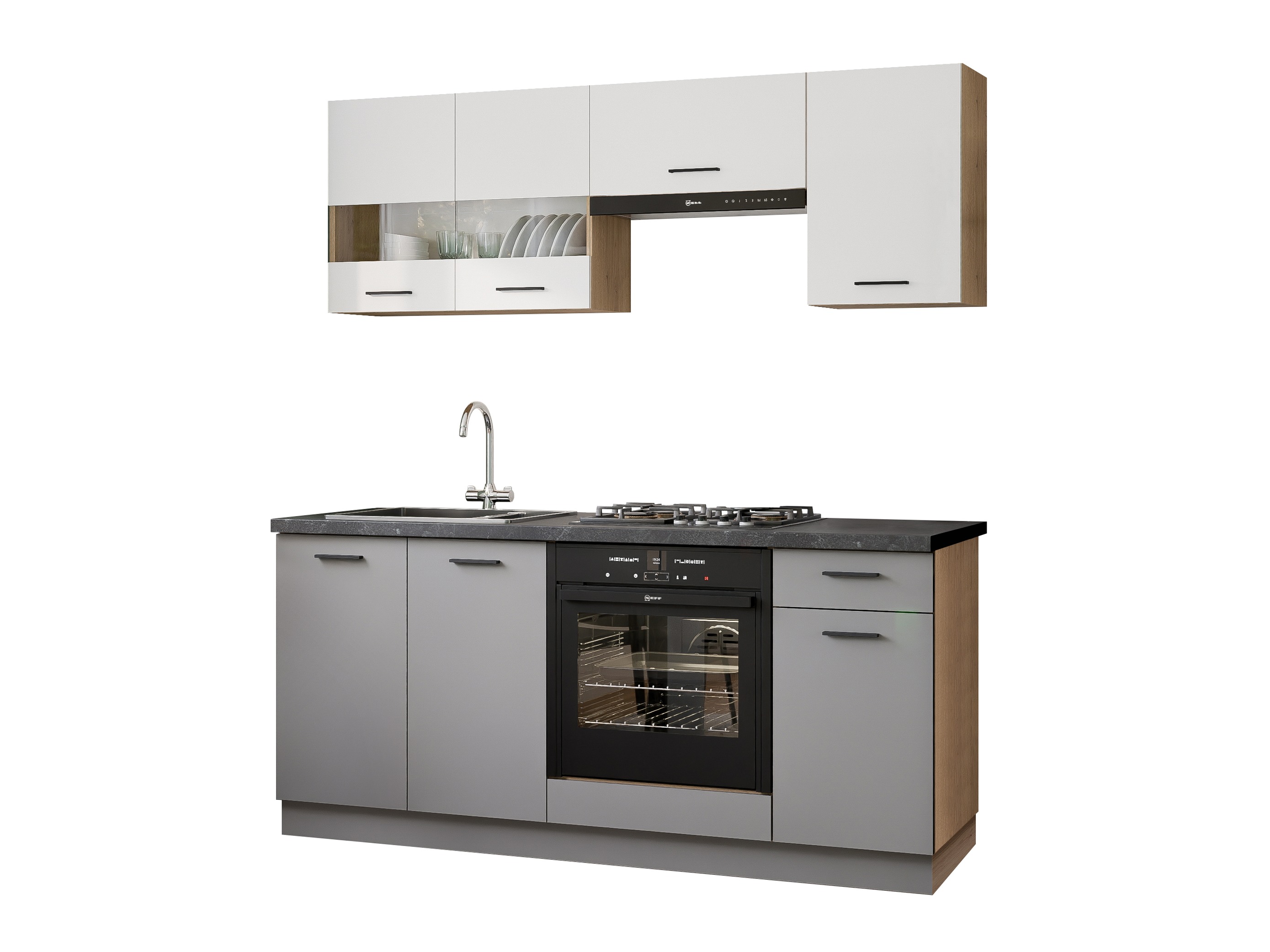 Conjunto de cocina modular Ati White Grey 117