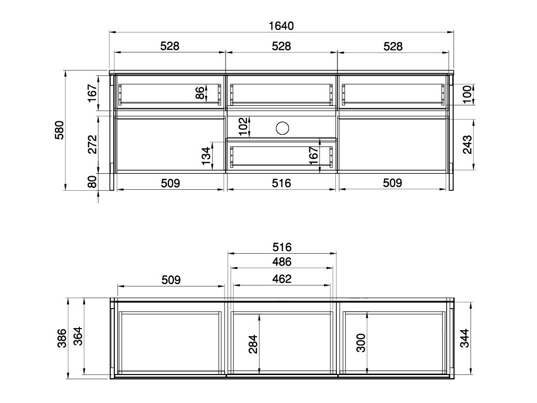Conjunto de salón Fermaru 110 (Blanco + Roble)