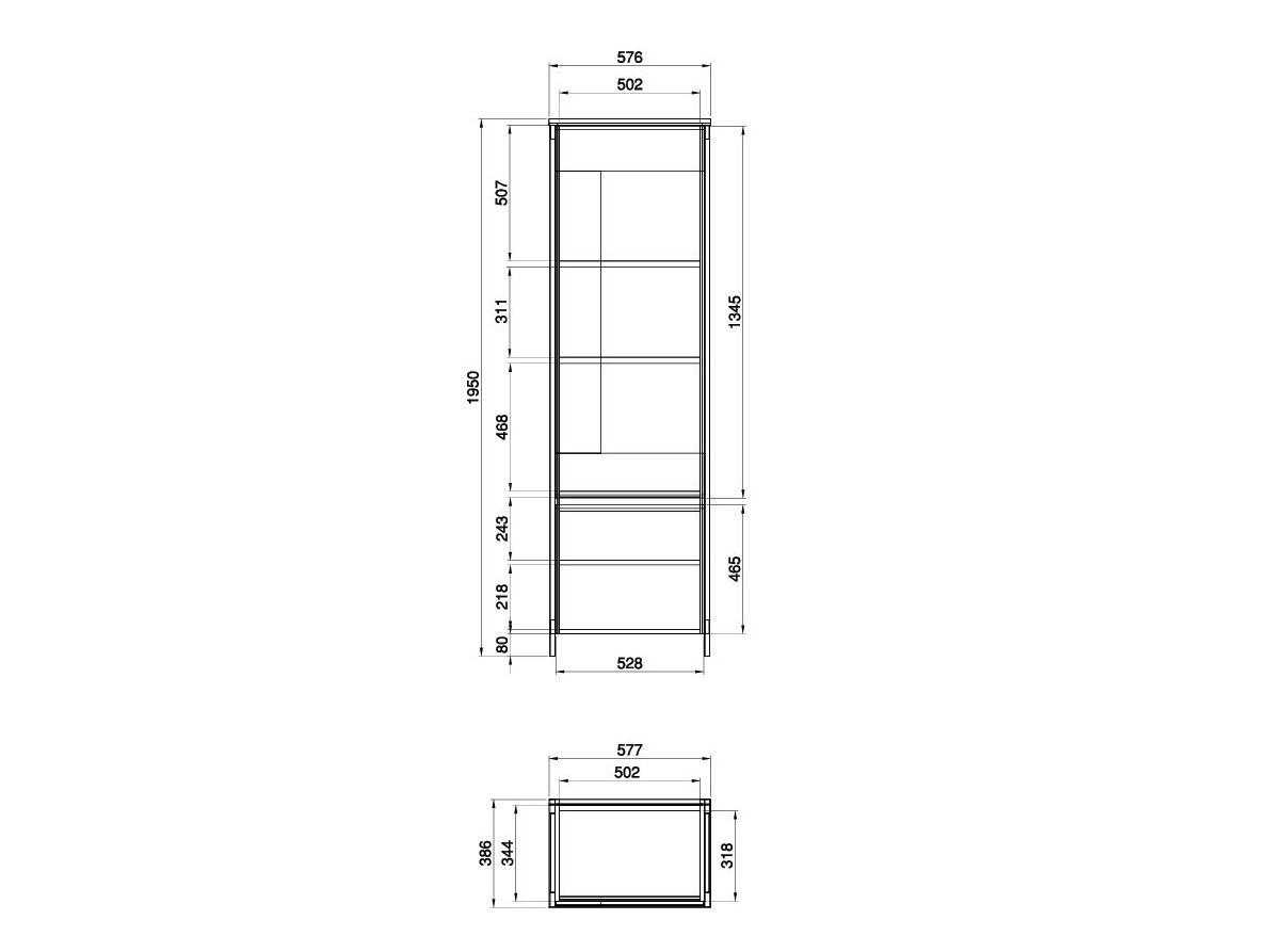 Conjunto de salón Fermaru 110 (Blanco + Roble)